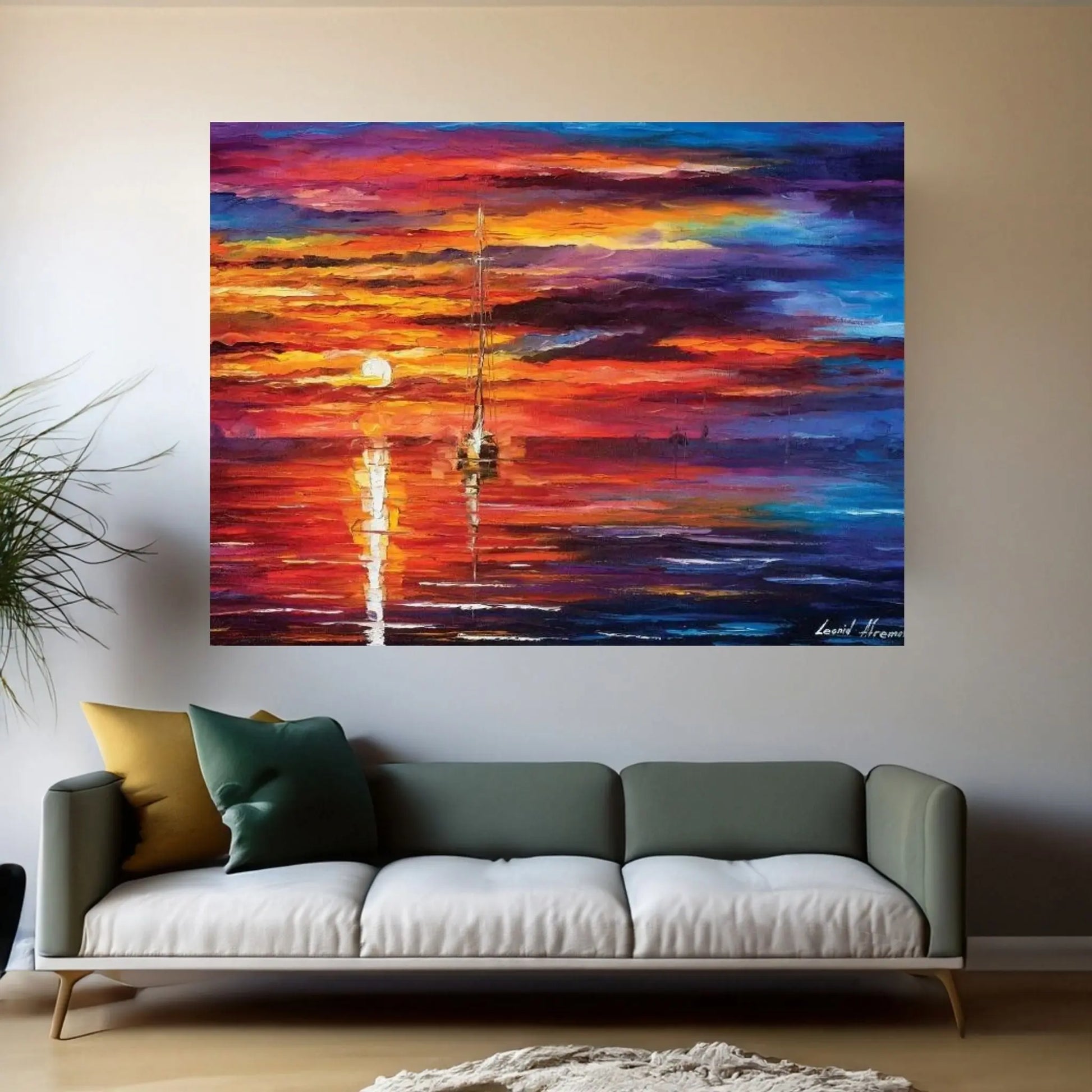 Sky Glows Canvas Wall Art - Y Canvas