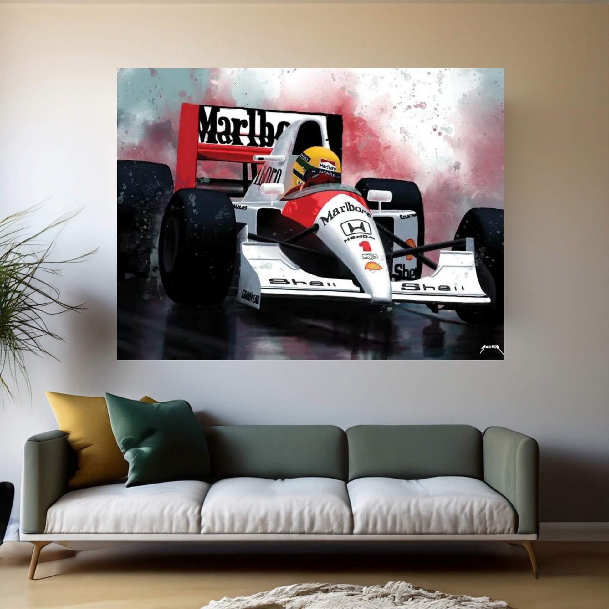 1991 Senna Canvas Wall Art - Y Canvas