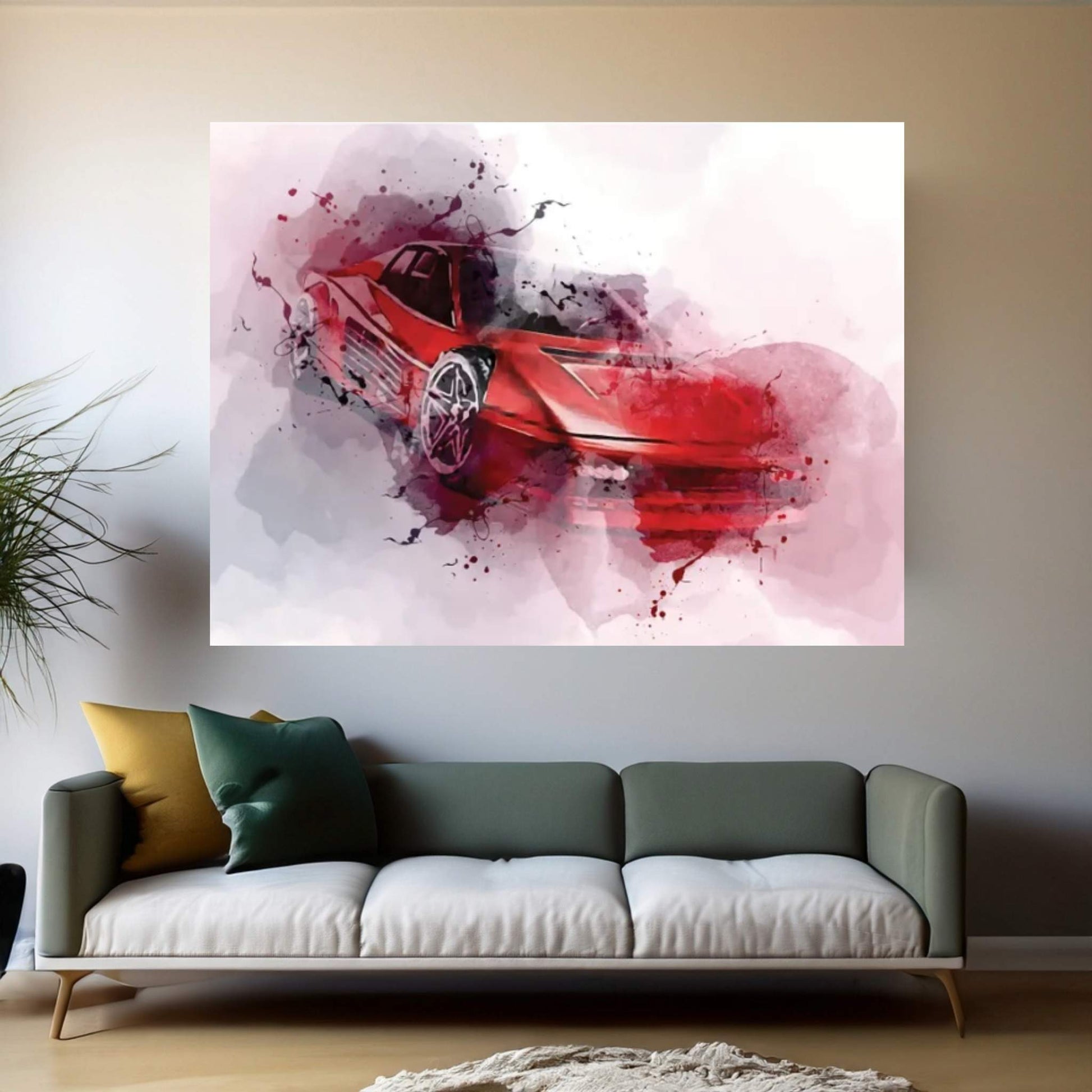 Ferrari Testarossa Retro Cars 1984 Canvas Wall Art - Y Canvas