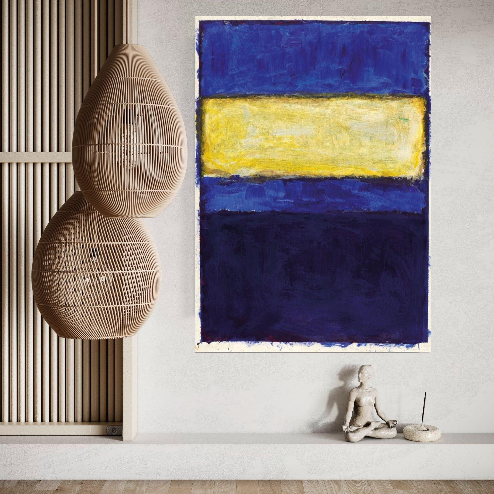 Mark Rothko Frame Canvas Poster Art Reproduction, Modern Art Expressionism Painting, Abstract Canvas Wall Art - Y Canvas