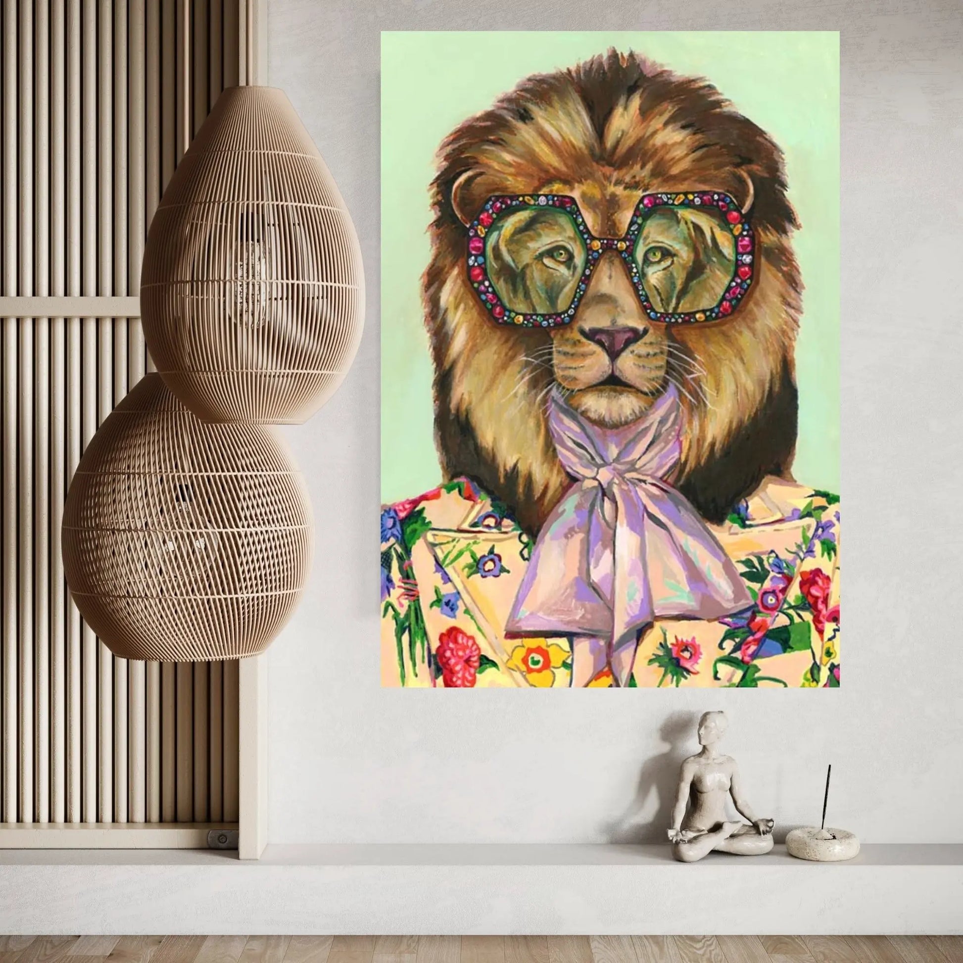 Gucci Lion Canvas Wall Art - Y Canvas