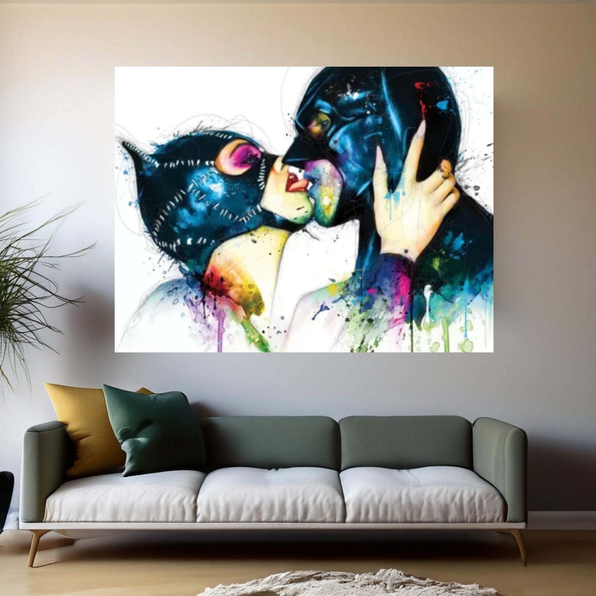 Love In Gotham Canvas Wall Art - Y Canvas