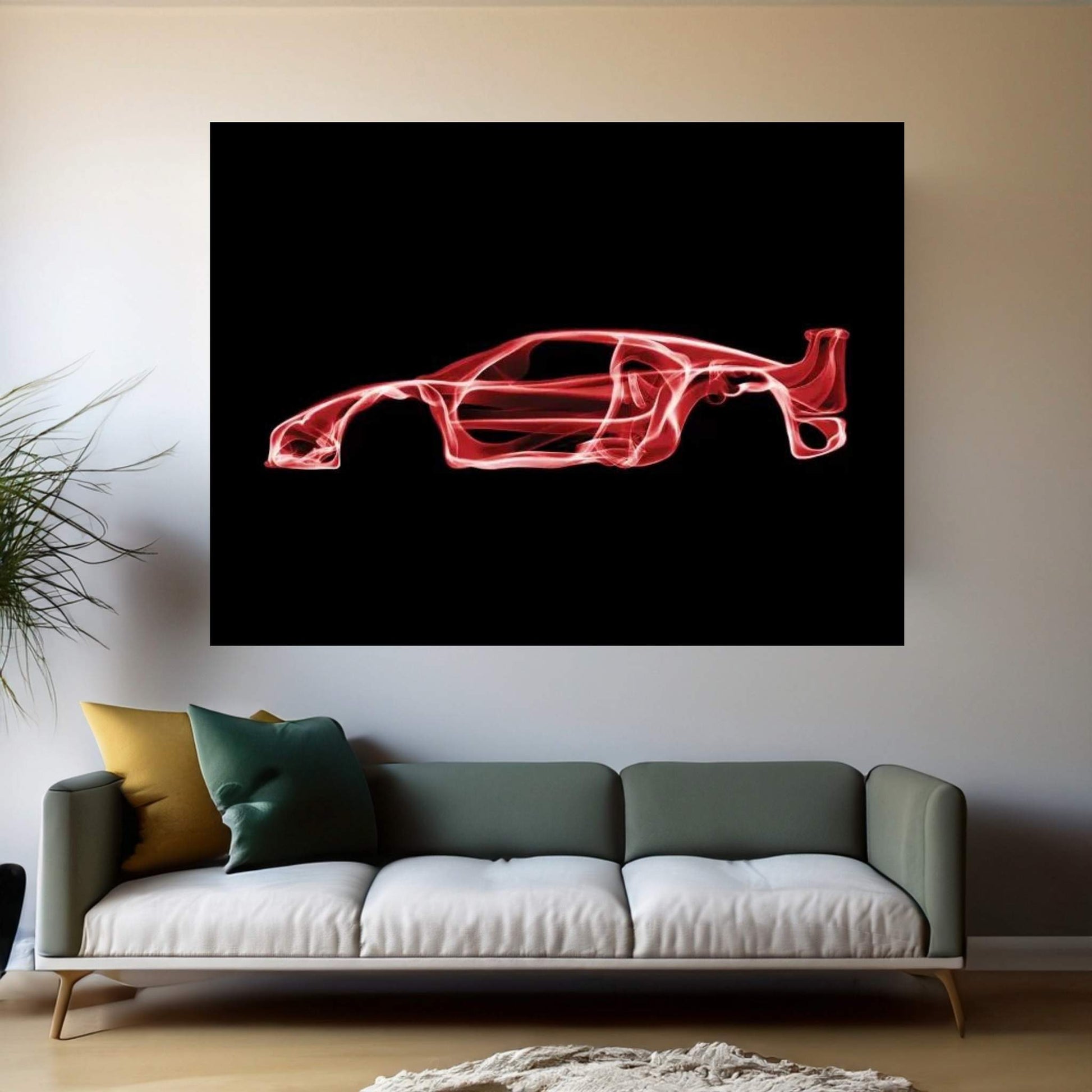 Ferrari F40 Canvas Wall Art - Y Canvas