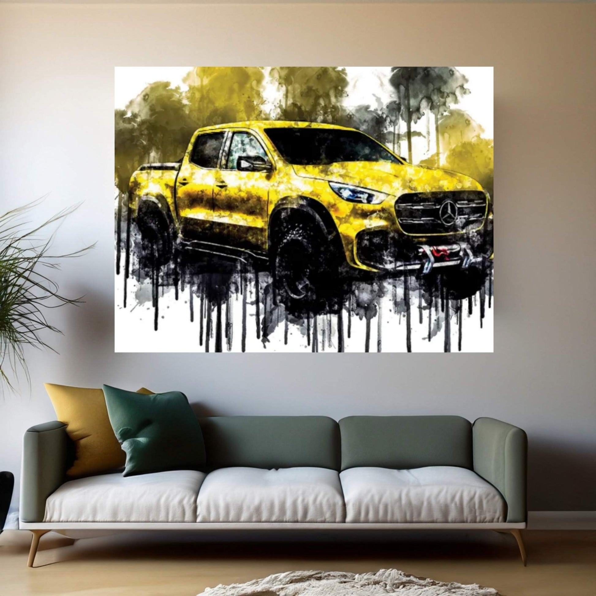 2017 Mercedes Benz Concept X Class Adventurer Pickup Vehicle CCIV Canvas Wall Art - Y Canvas