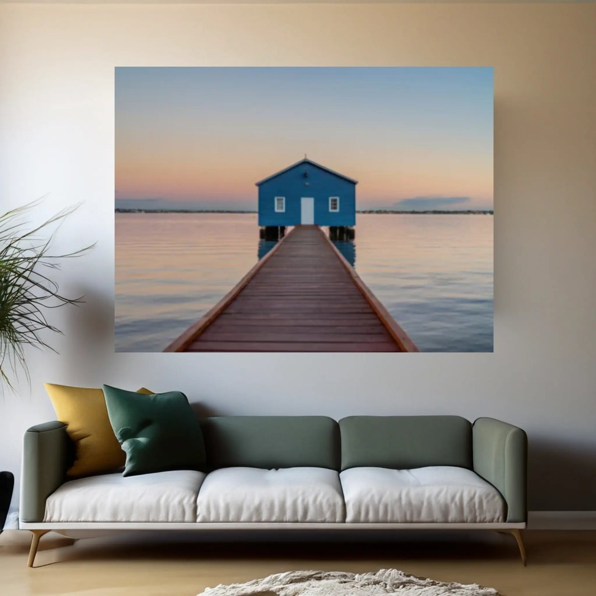 Pier Sunset Wall Art Canvas , Fishing Shack Home Decor - Y Canvas