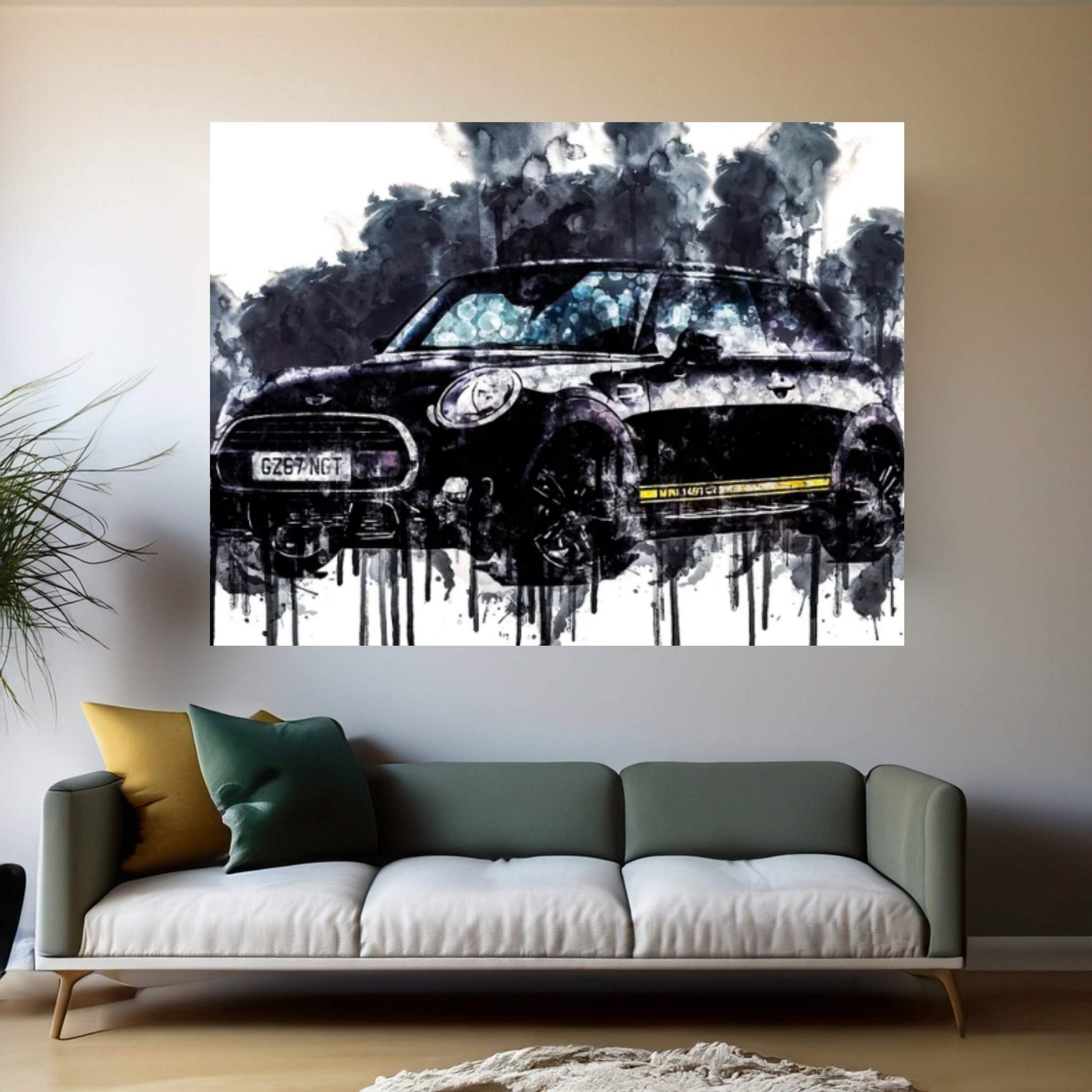 2017 Mini Cooper 1499 GT Vehicle CCXXI Canvas Wall Art - Y Canvas