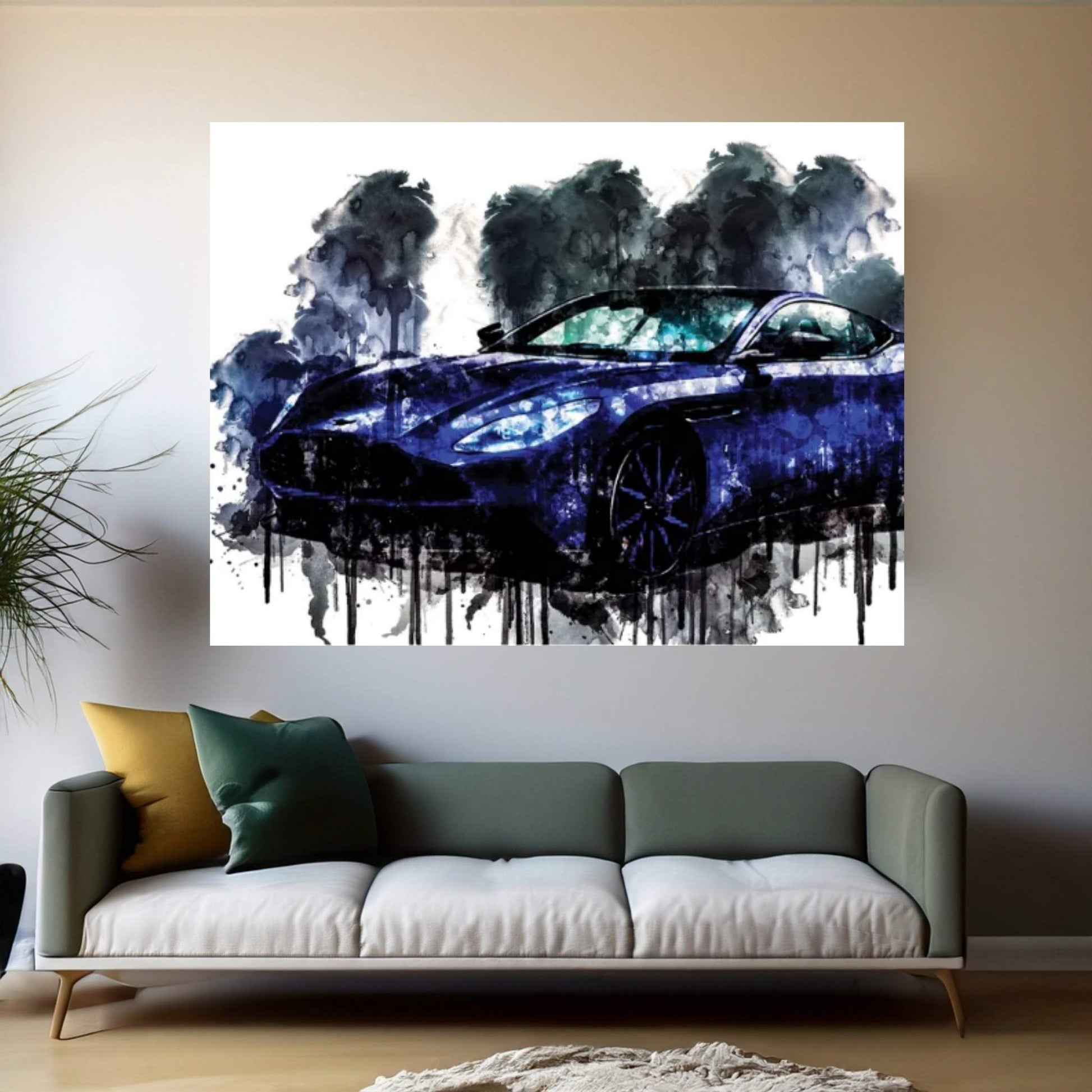 2017 Q Aston Martin DB1 Vehicle CCLXIV Canvas Wall Art - Y Canvas