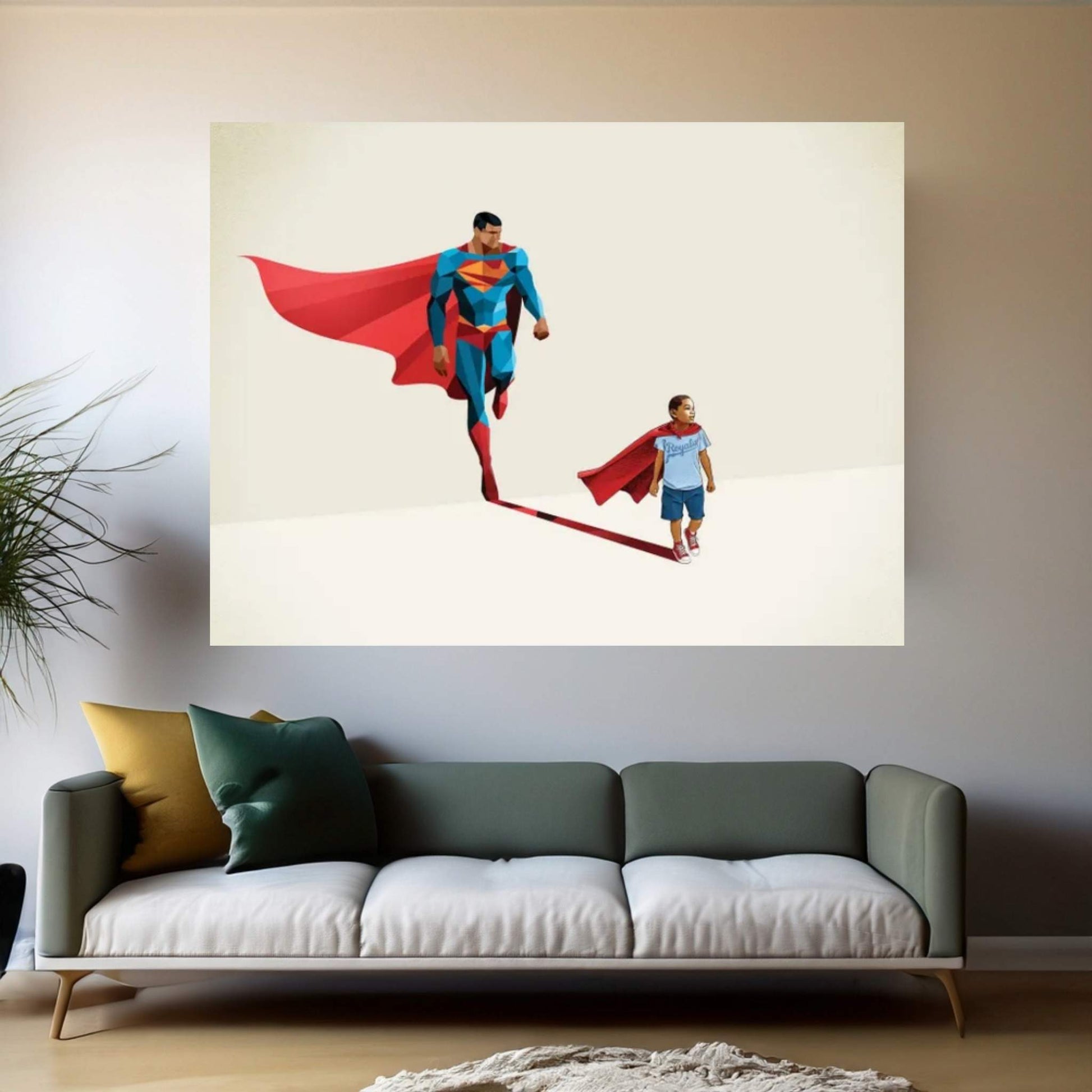 Super Shadows Boy Of Tomorrow II Canvas Wall Art - Y Canvas