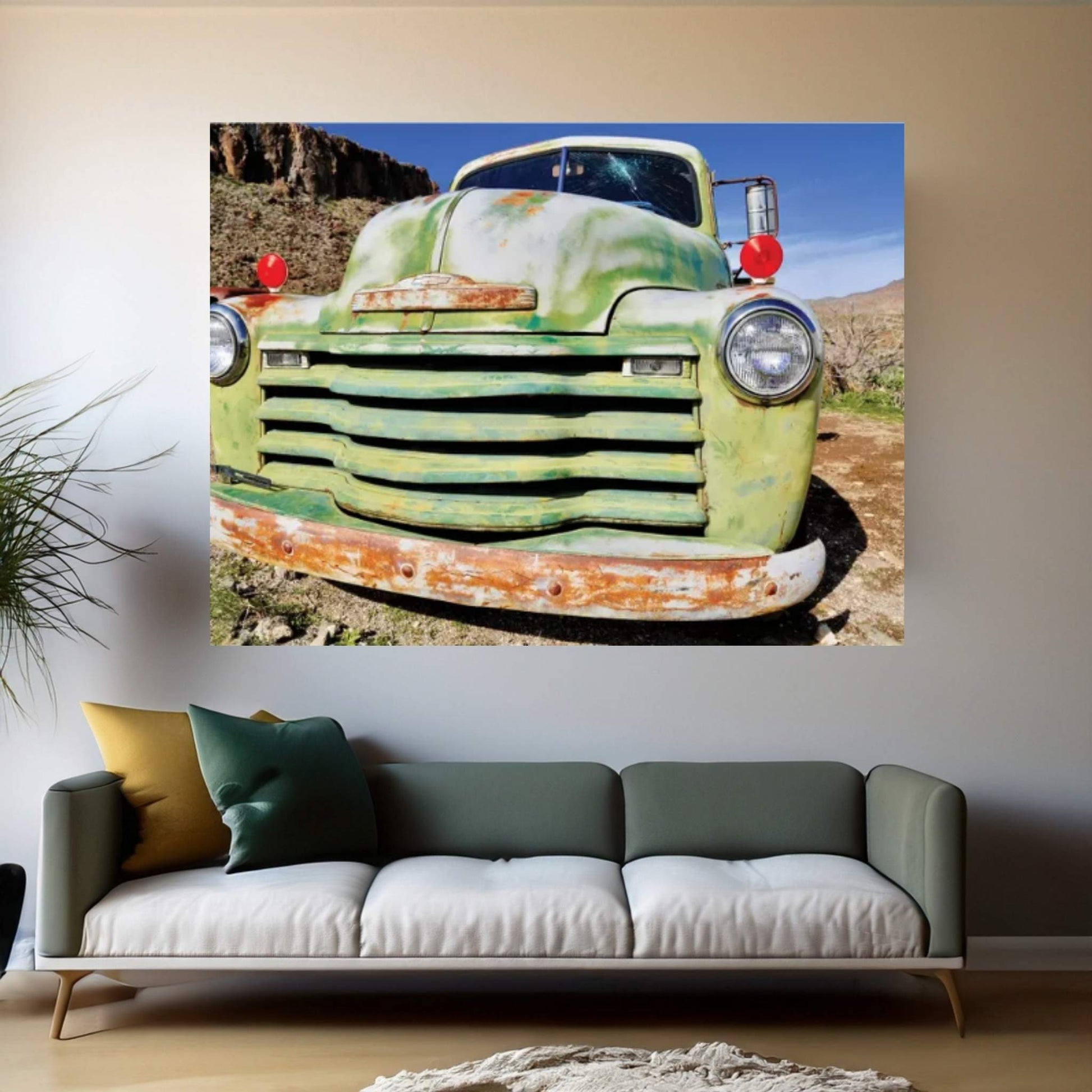 Green Grill Canvas Wall Art - Y Canvas