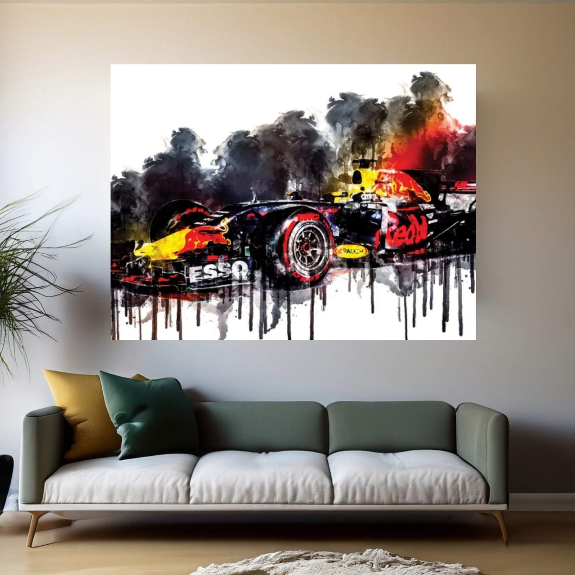 2017 Red Bull RB13 Formula I Canvas Wall Art - Y Canvas