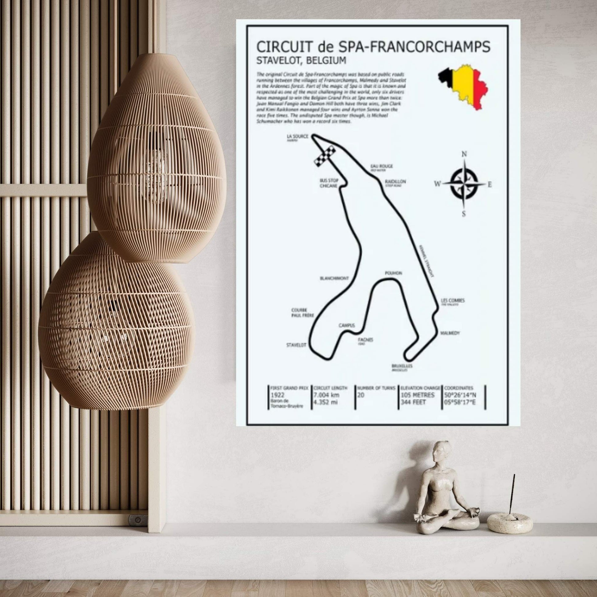 Spa-francorchamps Circuit Canvas Wall Art - Y Canvas