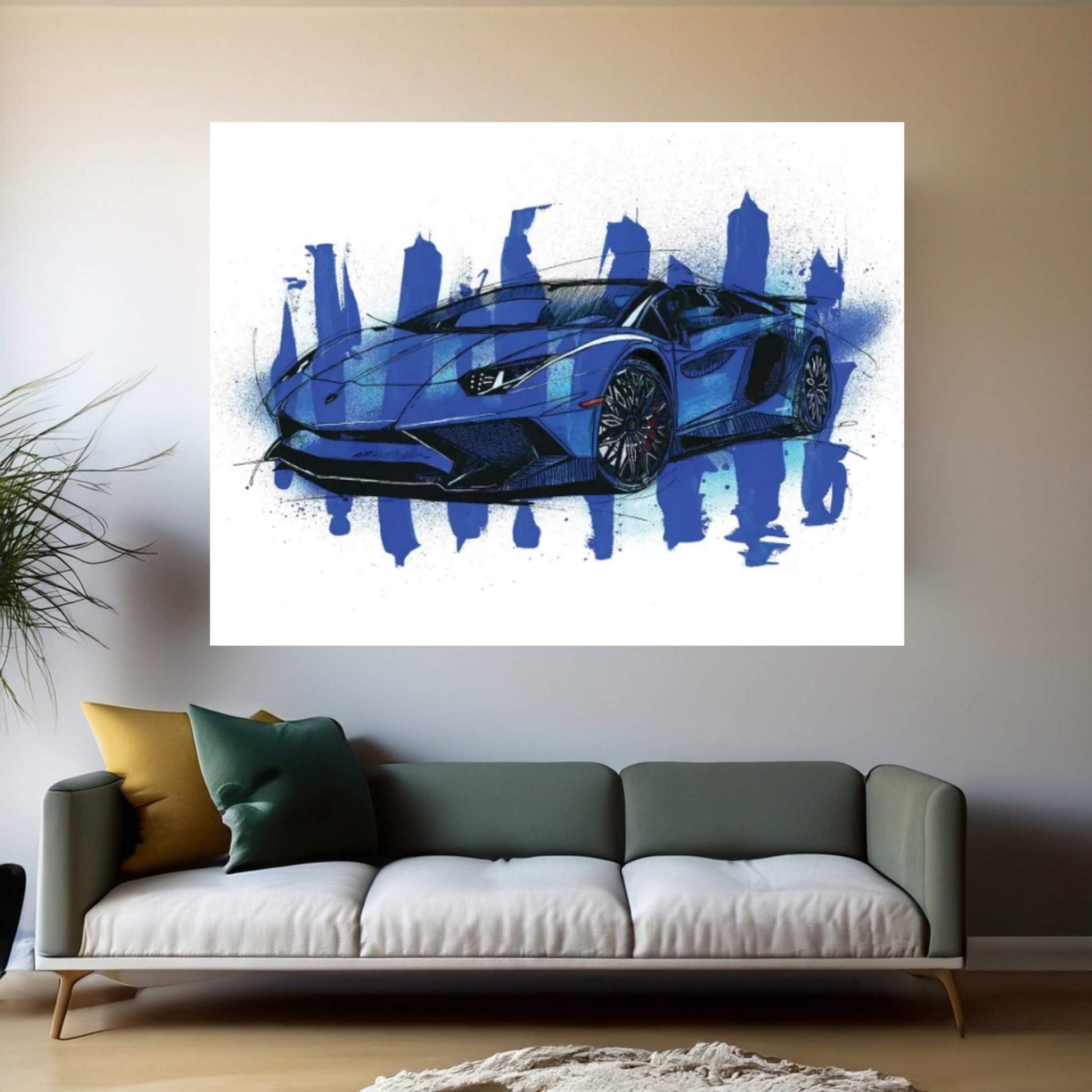 Aventador SV LP750-4 Canvas Wall Art - Y Canvas