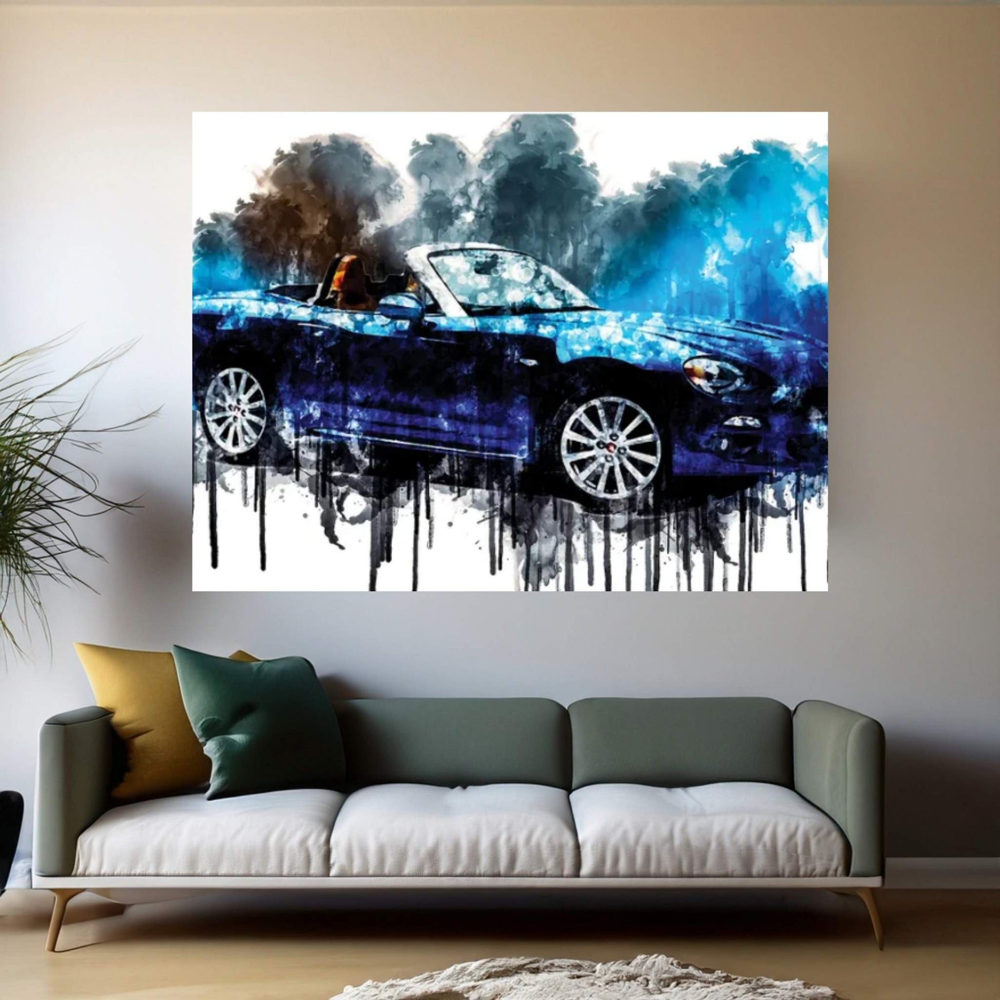 Car 2017 Fiat 124 Spider Canvas Wall Art - Y Canvas