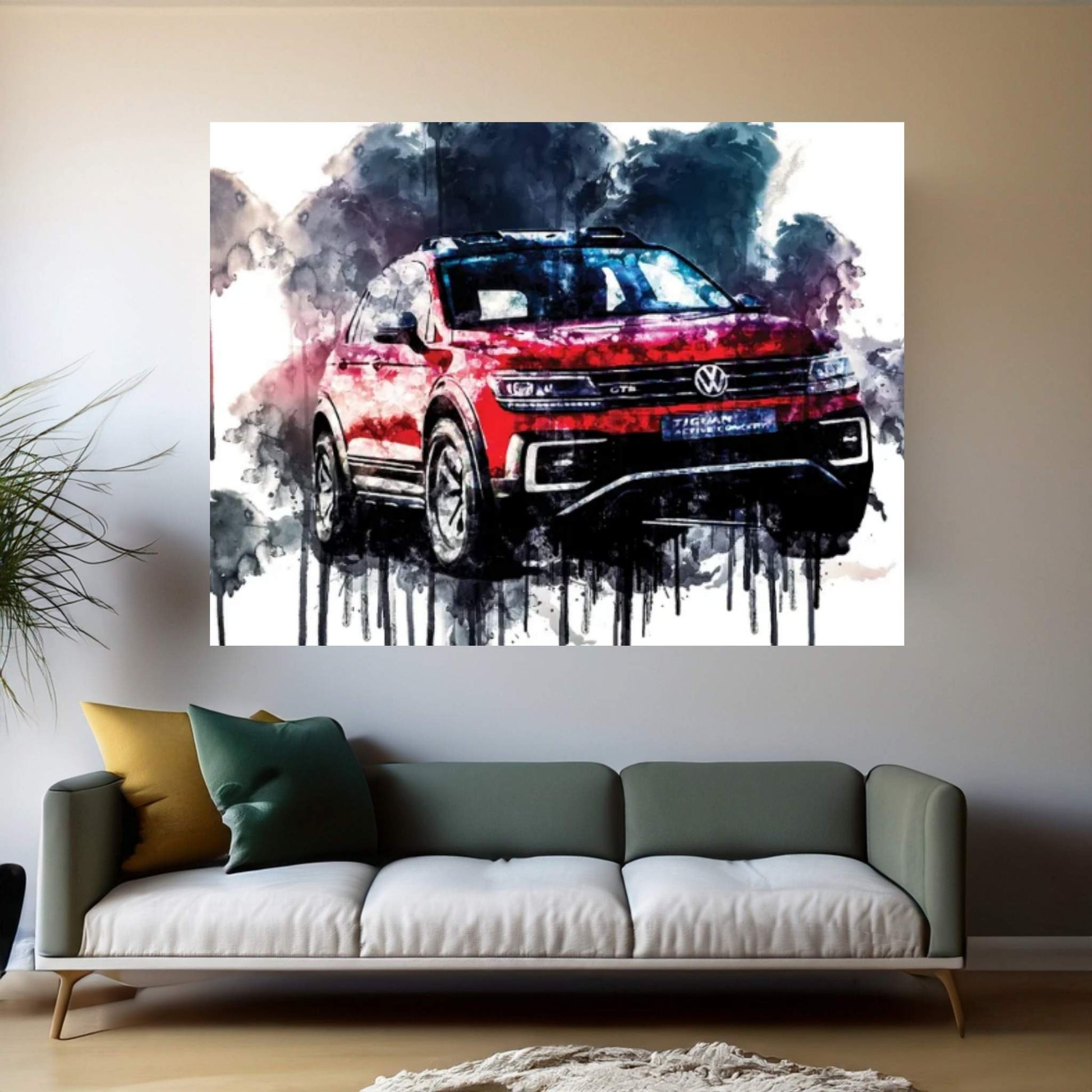 2017 Volkswagen Tiguan GTE Active Concept Vehicle CCCXXIV Canvas Wall Art - Y Canvas