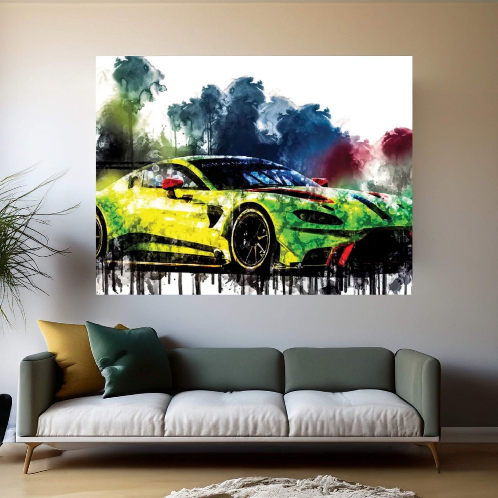 2018 Aston Martin Vantage GTE Vehicle CCCLXVIII Canvas Wall Art - Y Canvas