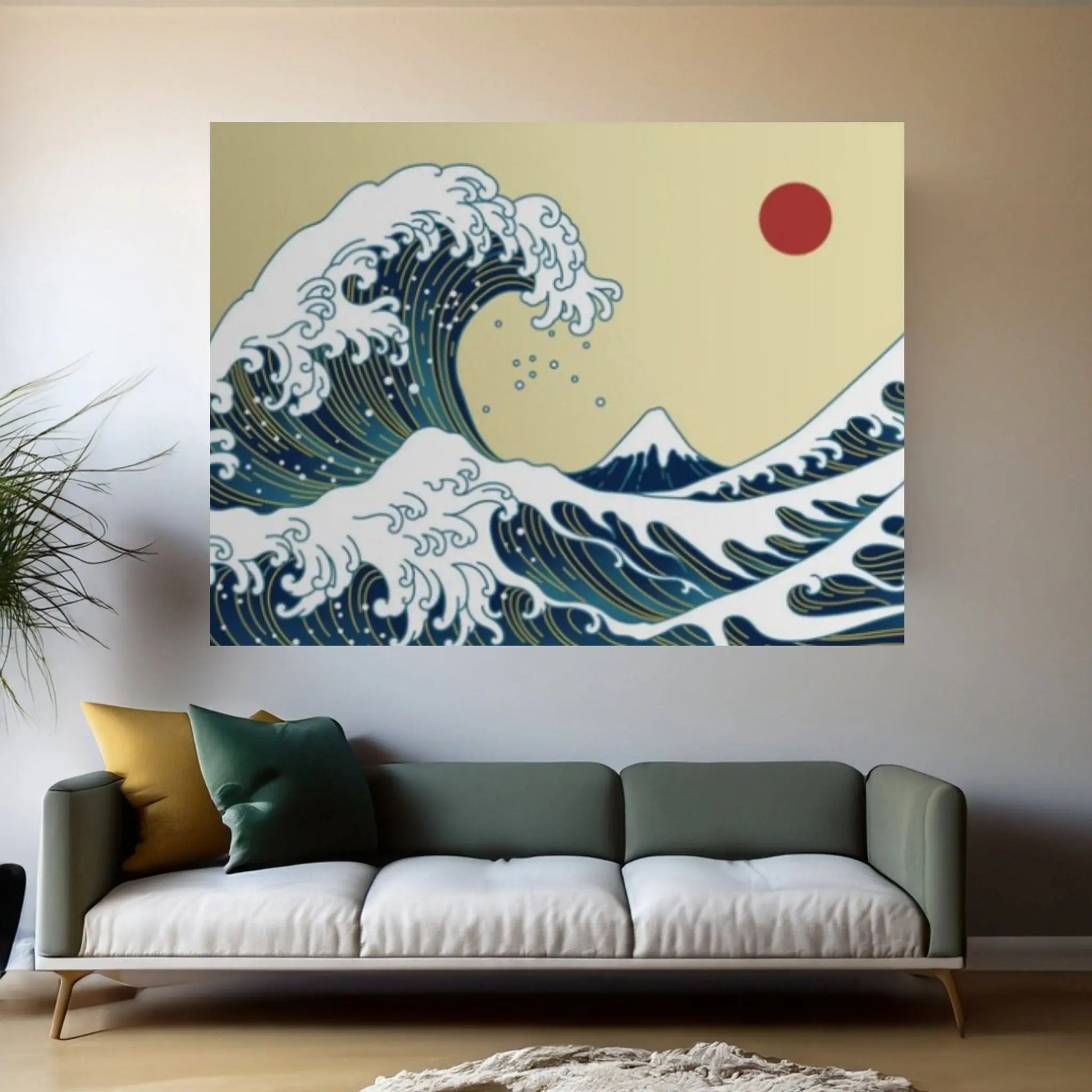 The Great Wave, Wall Tapestry, Off Kanagawa, Wave off Kanagawa, Hokusai Canvas Wall Art Poster - Y Canvas