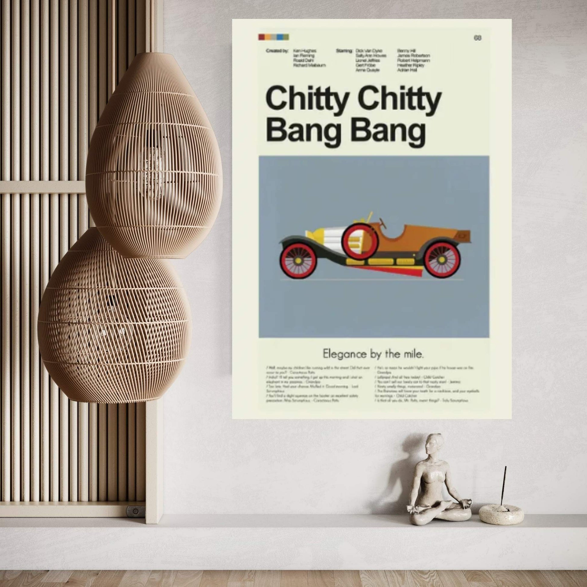 Chitty Chitty Bang Bang Canvas Wall Art - Y Canvas