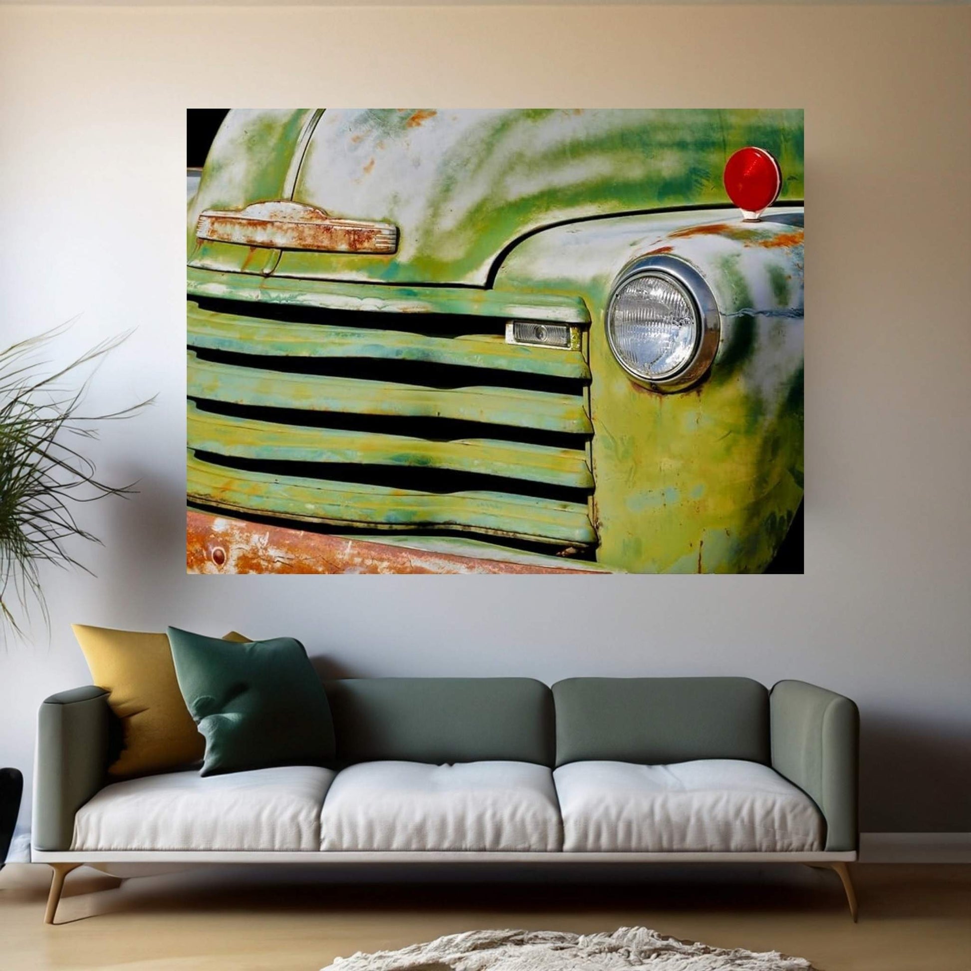 Green Grill Canvas Wall Art - Y Canvas