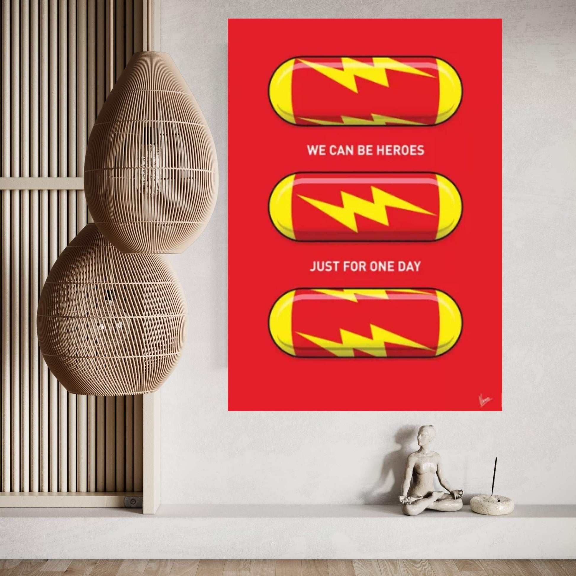 Superhero Pills The Flash Canvas Wall Art - Y Canvas