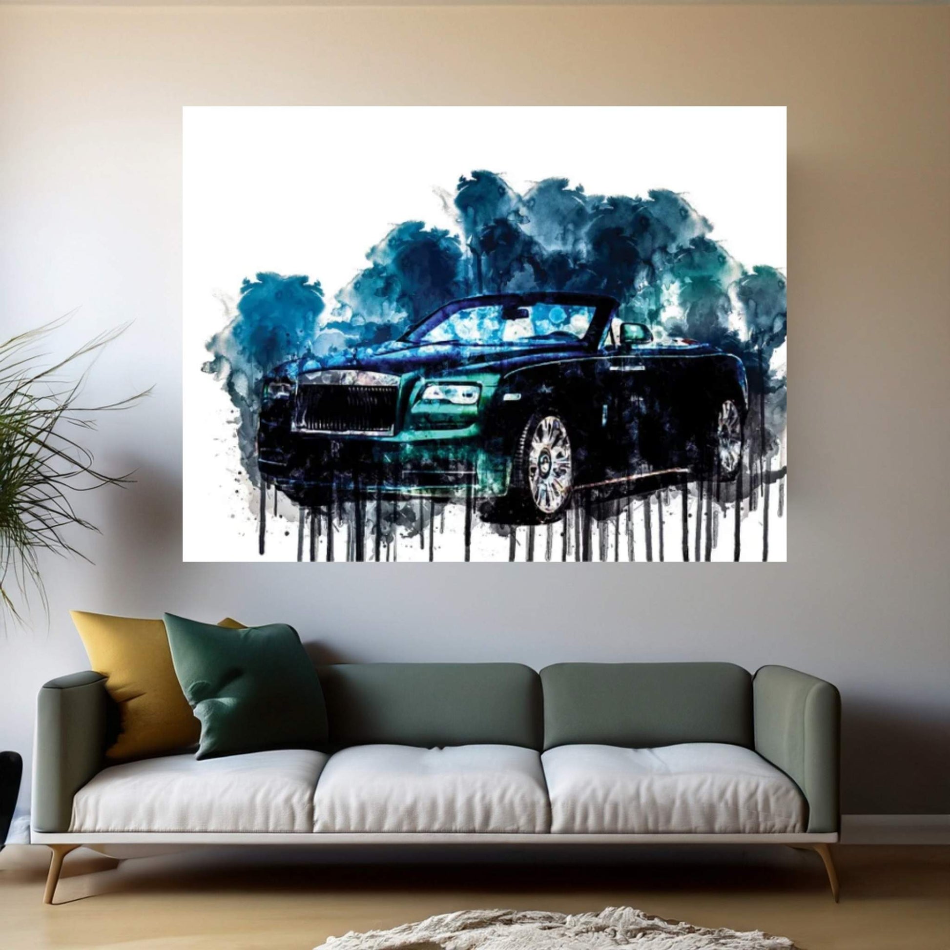 Rolls Royce Dawn Porto Cervo 2016 Canvas Wall Art - Y Canvas