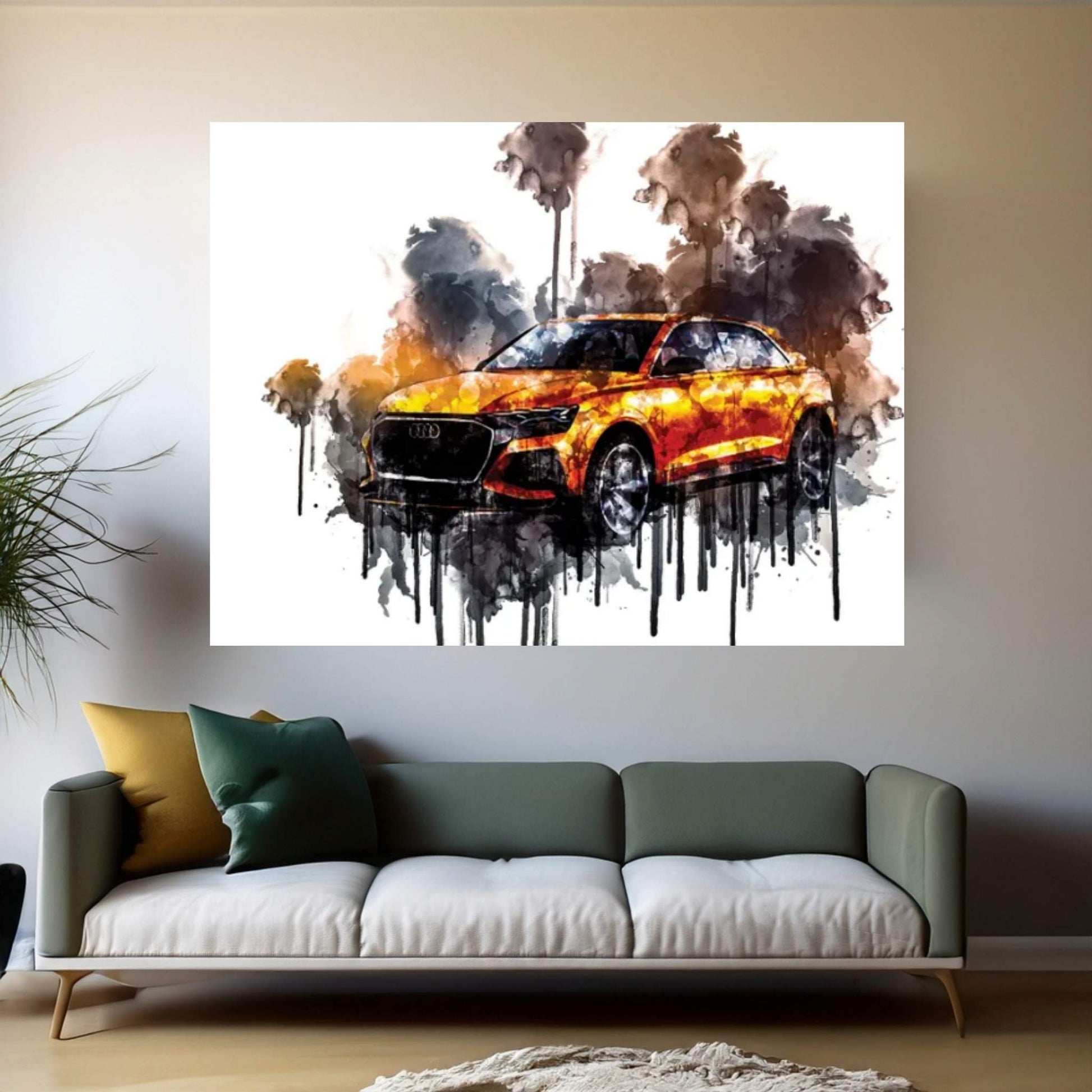 Car 2017 Audi Q8 Sport Concept I Canvas Wall Art - Y Canvas