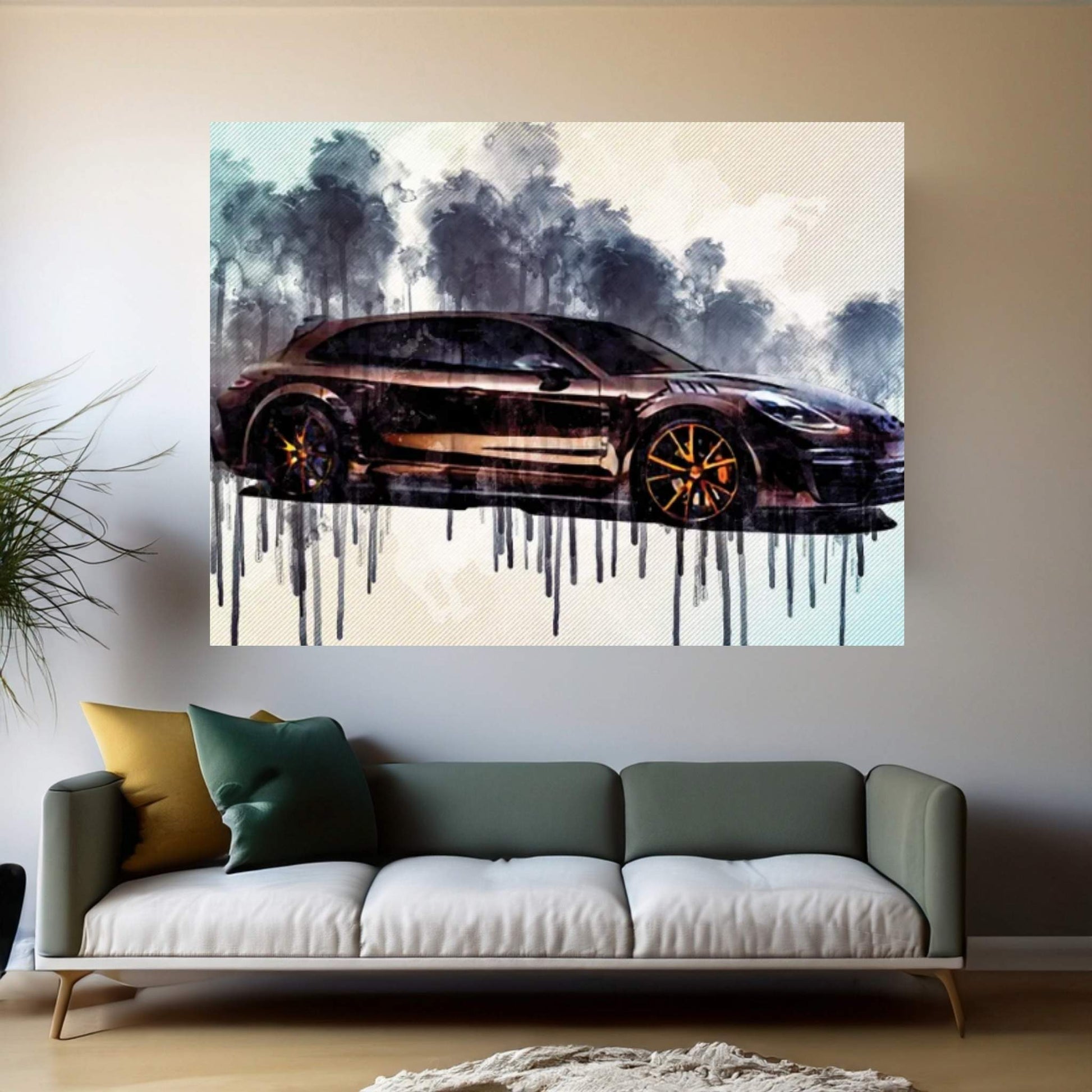 2018 Porsche Panamera Sport Turismo Canvas Wall Art - Y Canvas