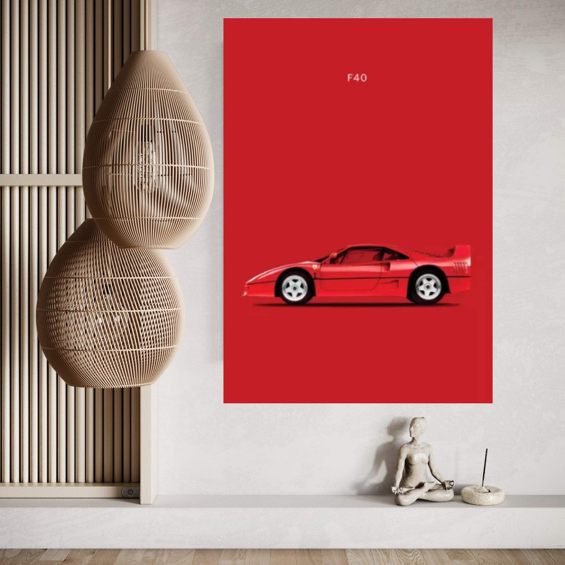 Ferrari F40 Canvas Wall Art - Y Canvas