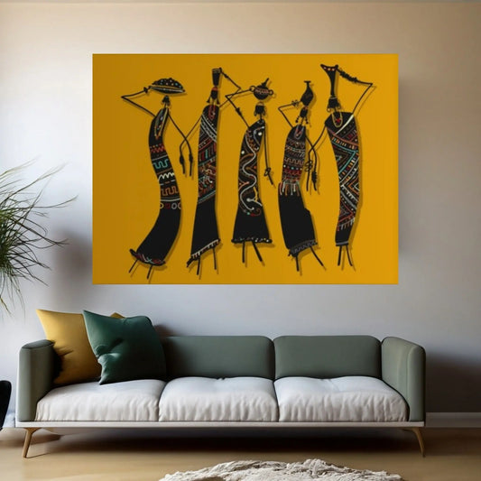 African Dancers Print, African Wall Art, Ethnic Wall Art, African Women Canvas, African Woman Canvas, African Art - Y Canvas