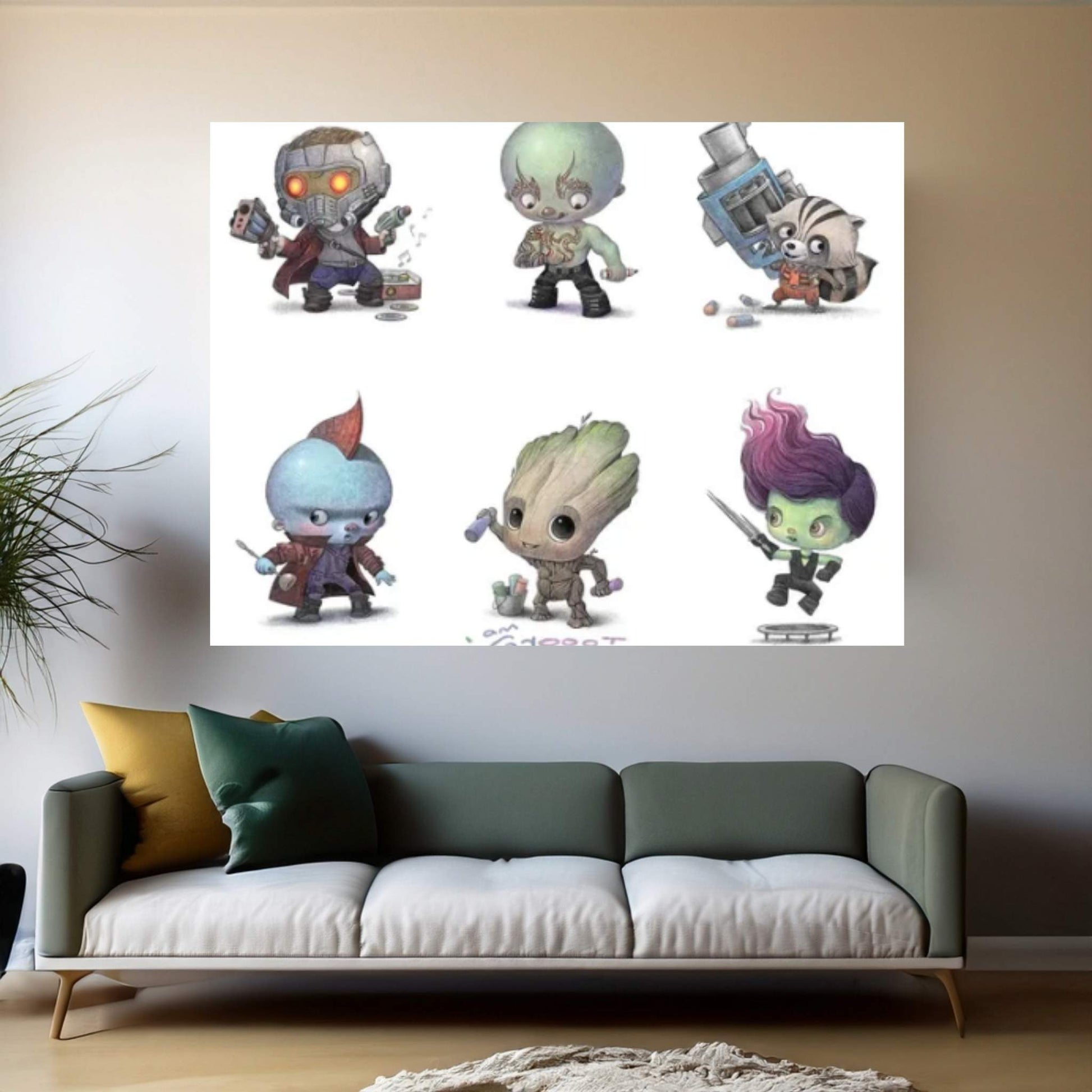 Character Families Canvas Wall Art - Y Canvas