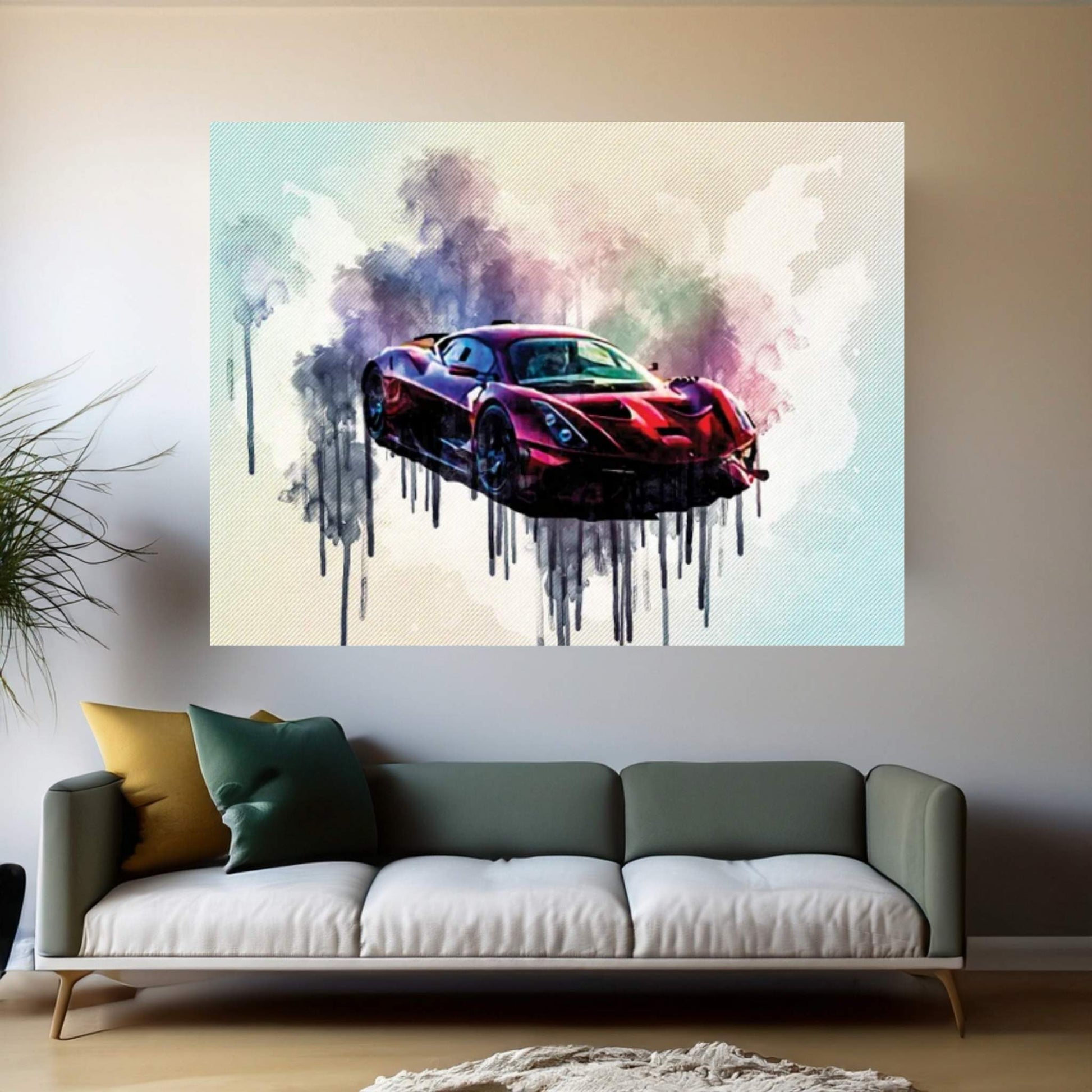 Brabham Bt62 2021 Hypercar Front View New Red Bt62 New Hypercars Supercars Canvas Wall Art - Y Canvas