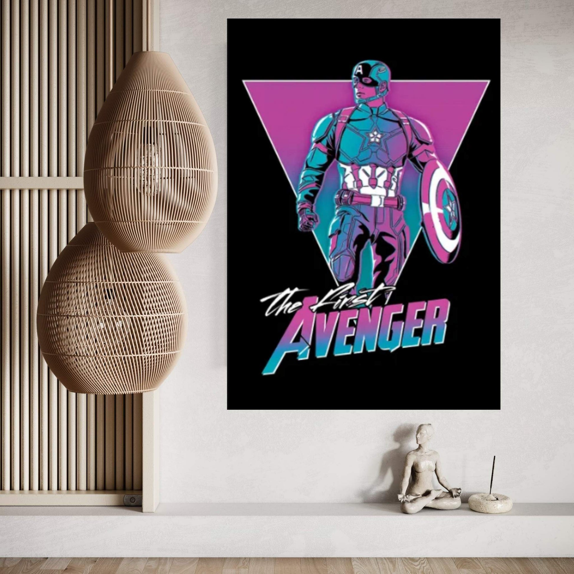 Retro Captain Canvas Wall Art - Y Canvas