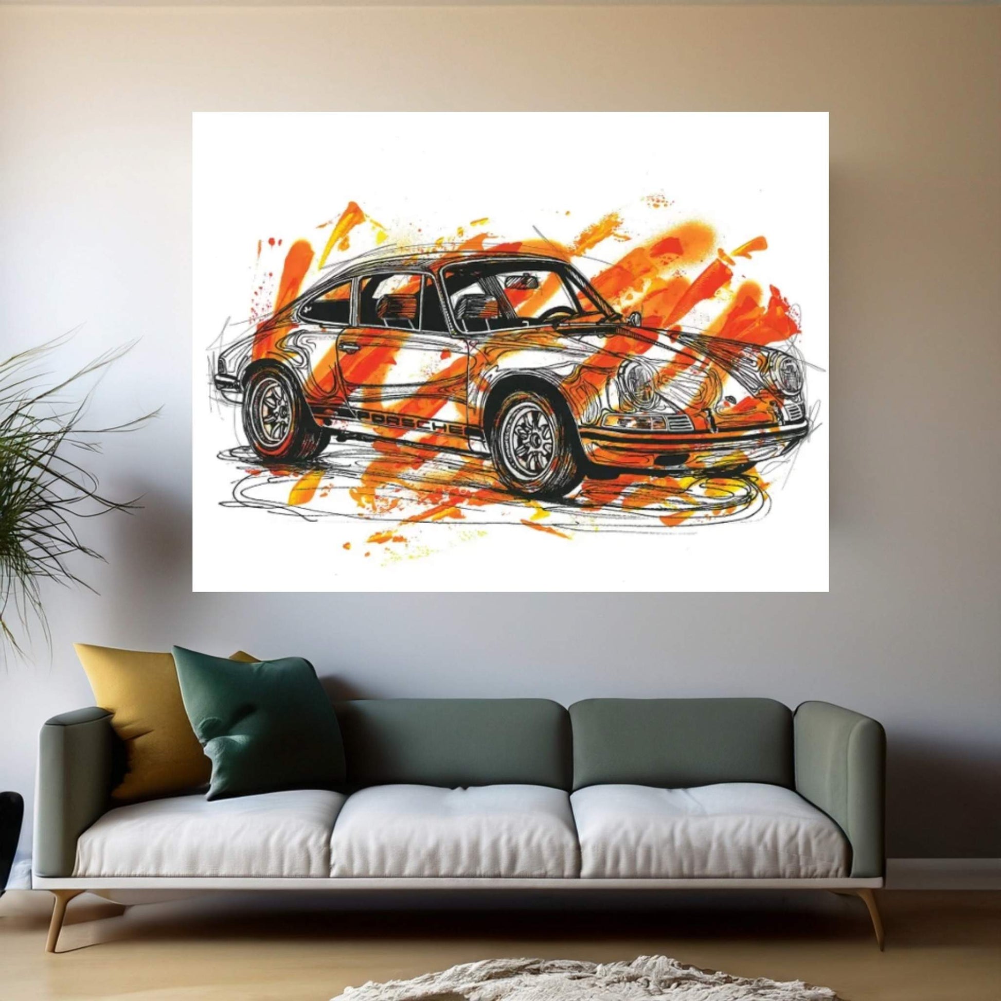 Porsche 911 ST 1970 Canvas Wall Art - Y Canvas