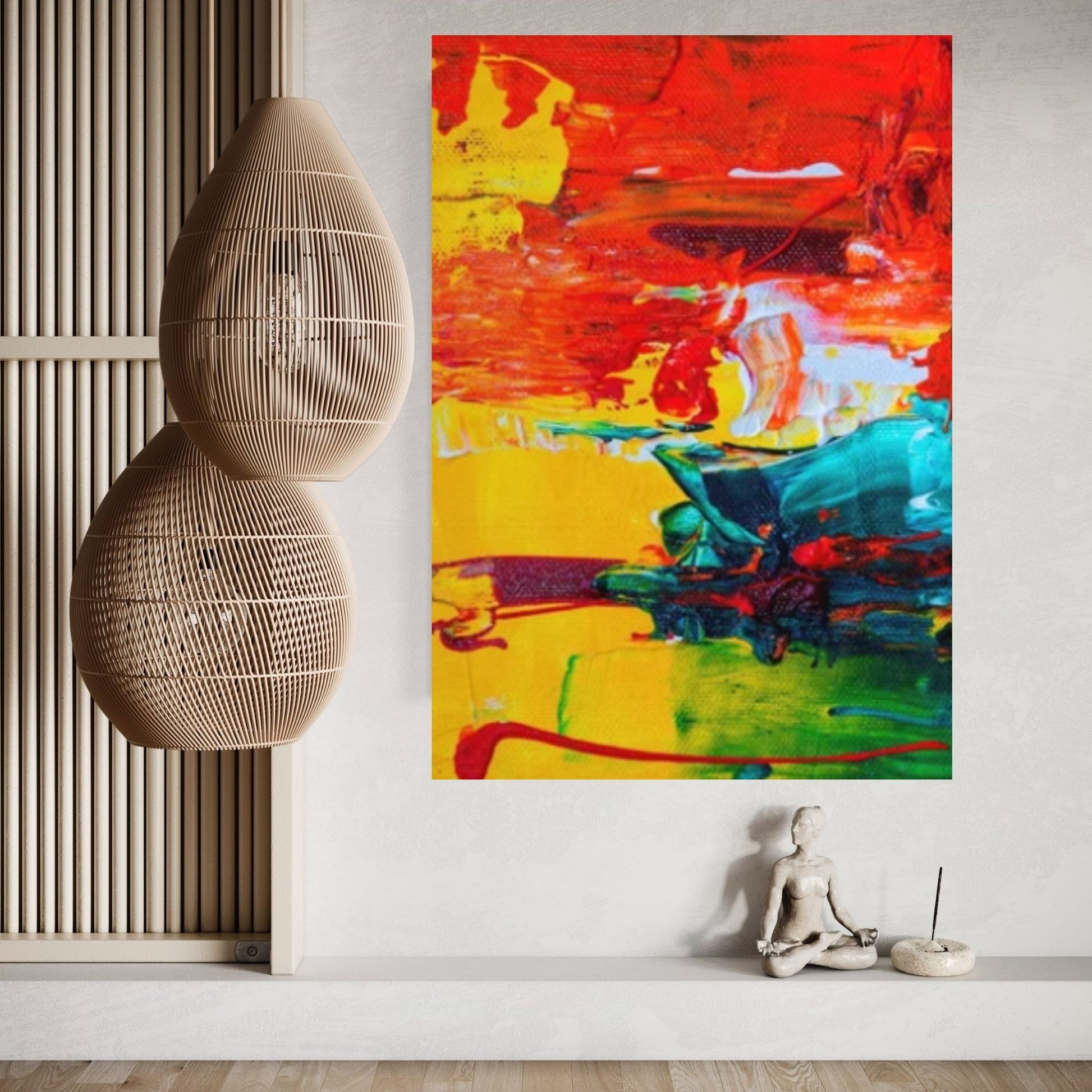 Abstract Painting Canvas, Original Oil Painting Effect Art, Original Minimalist Painting - Y Canvas