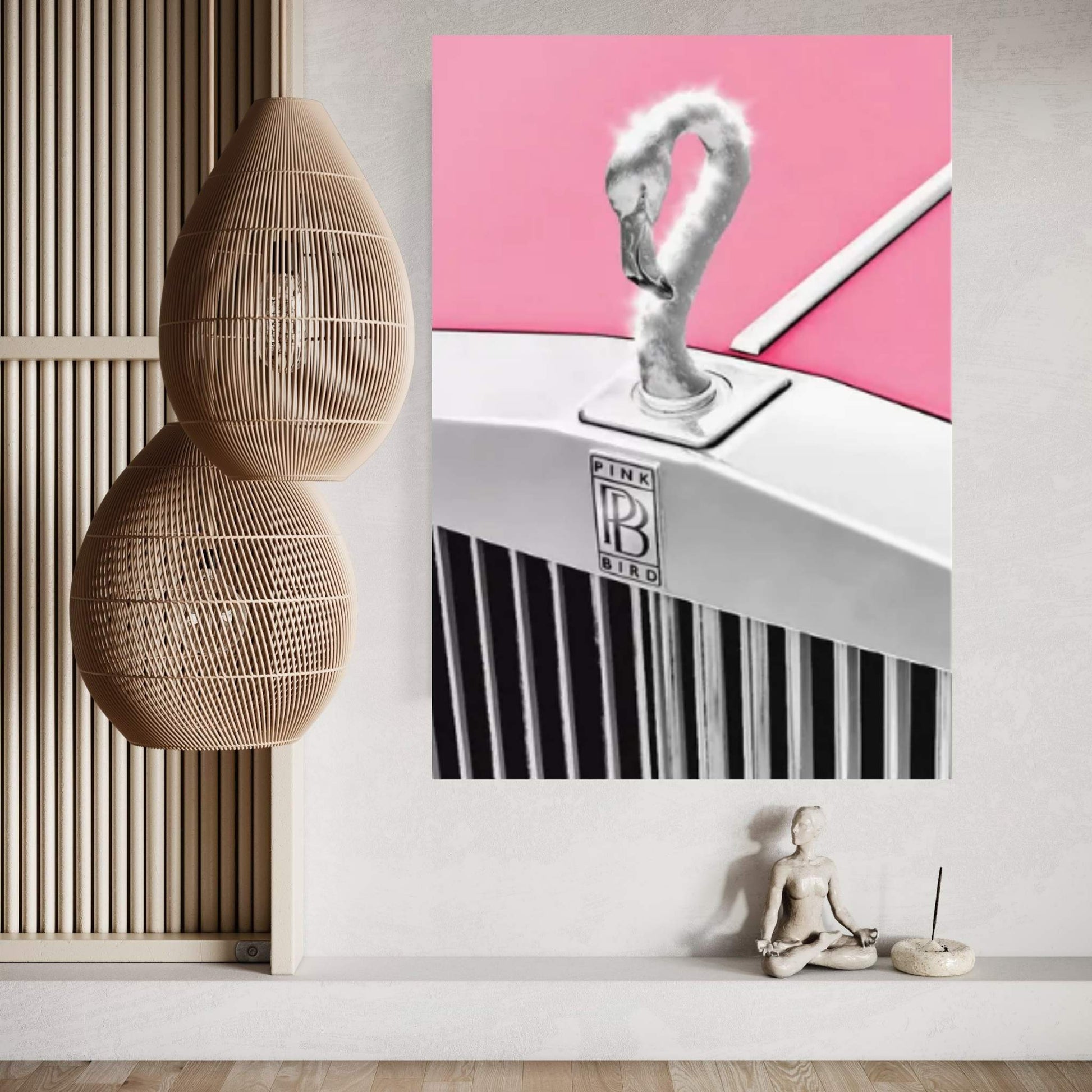 Pinkbird Canvas Wall Art - Y Canvas