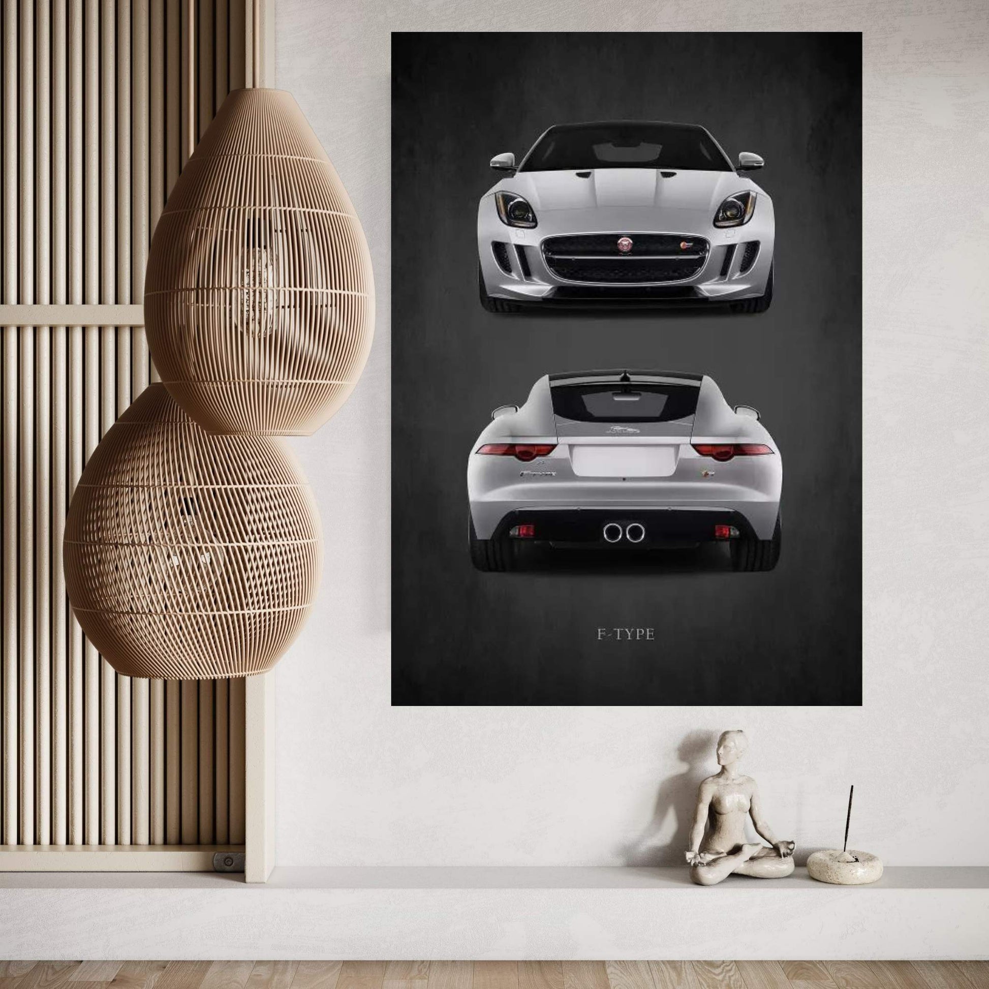 Jaguar F-Type, Front & Back Canvas Wall Art - Y Canvas