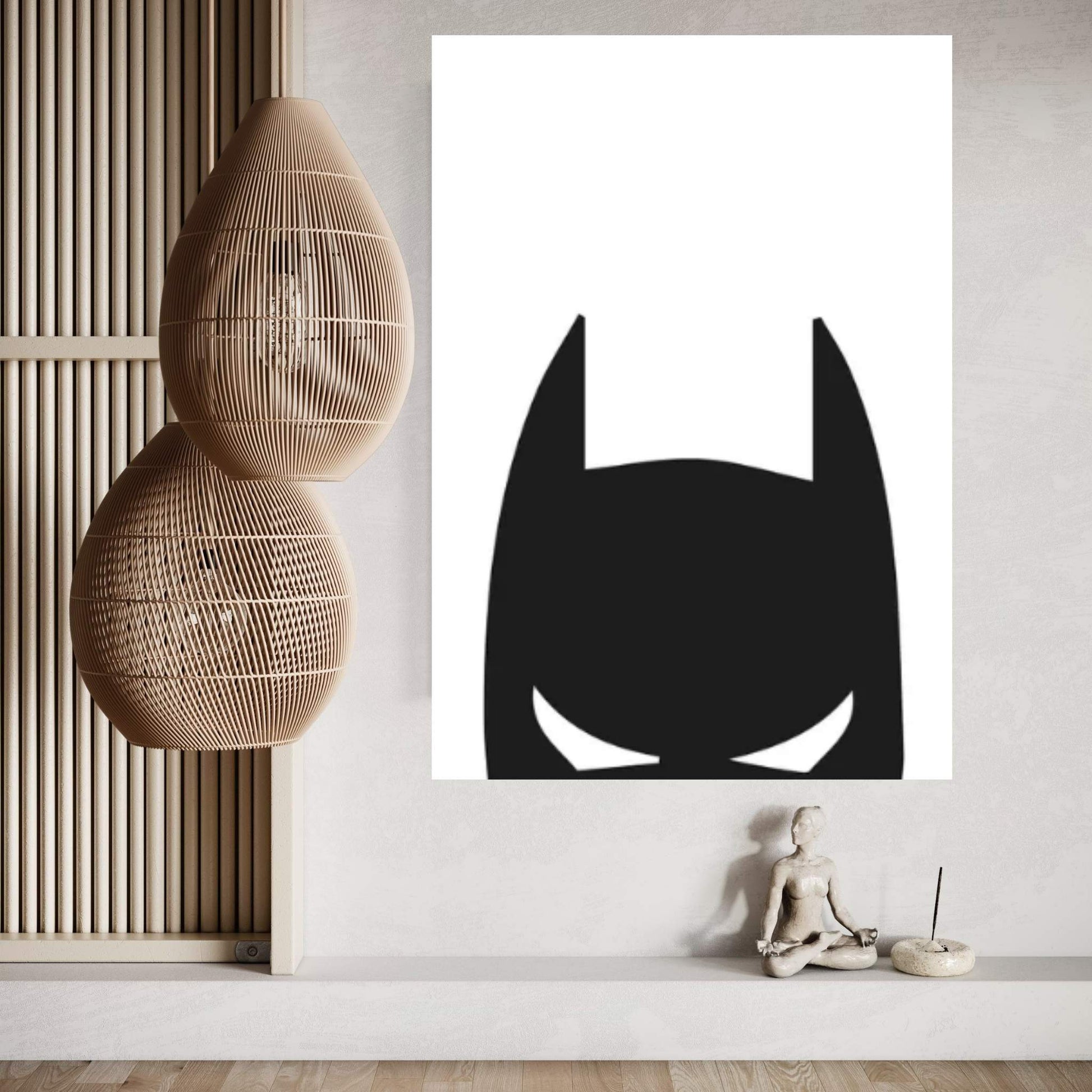 Batman Head Canvas Wall Art - Y Canvas