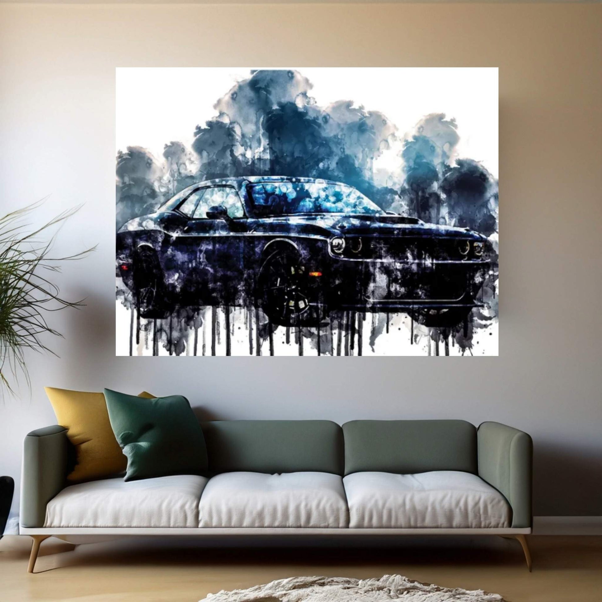 2017 Dodge Challenger TA Canvas Wall Art - Y Canvas