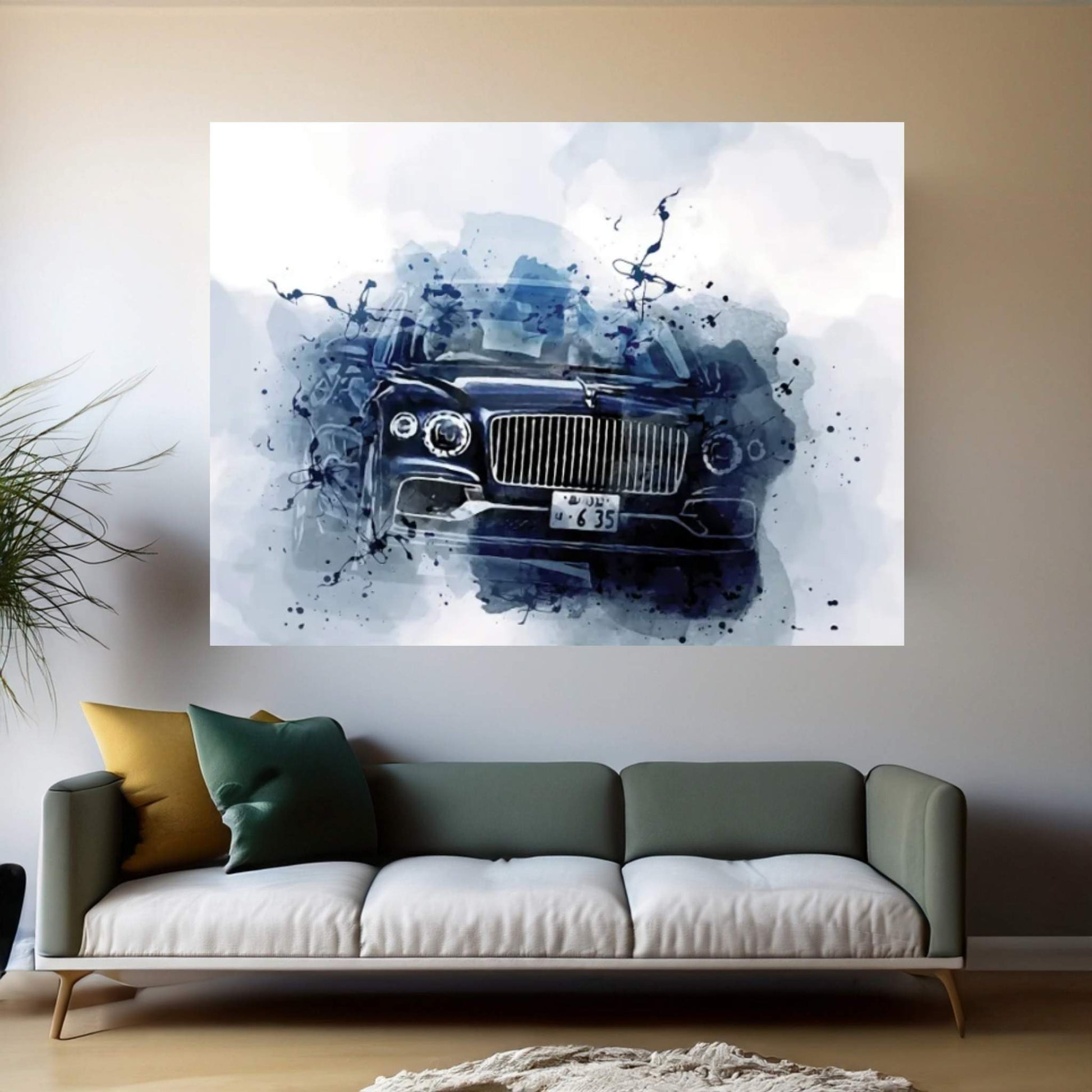 Bentley Flying Spur First 2020 Canvas Wall Art - Y Canvas