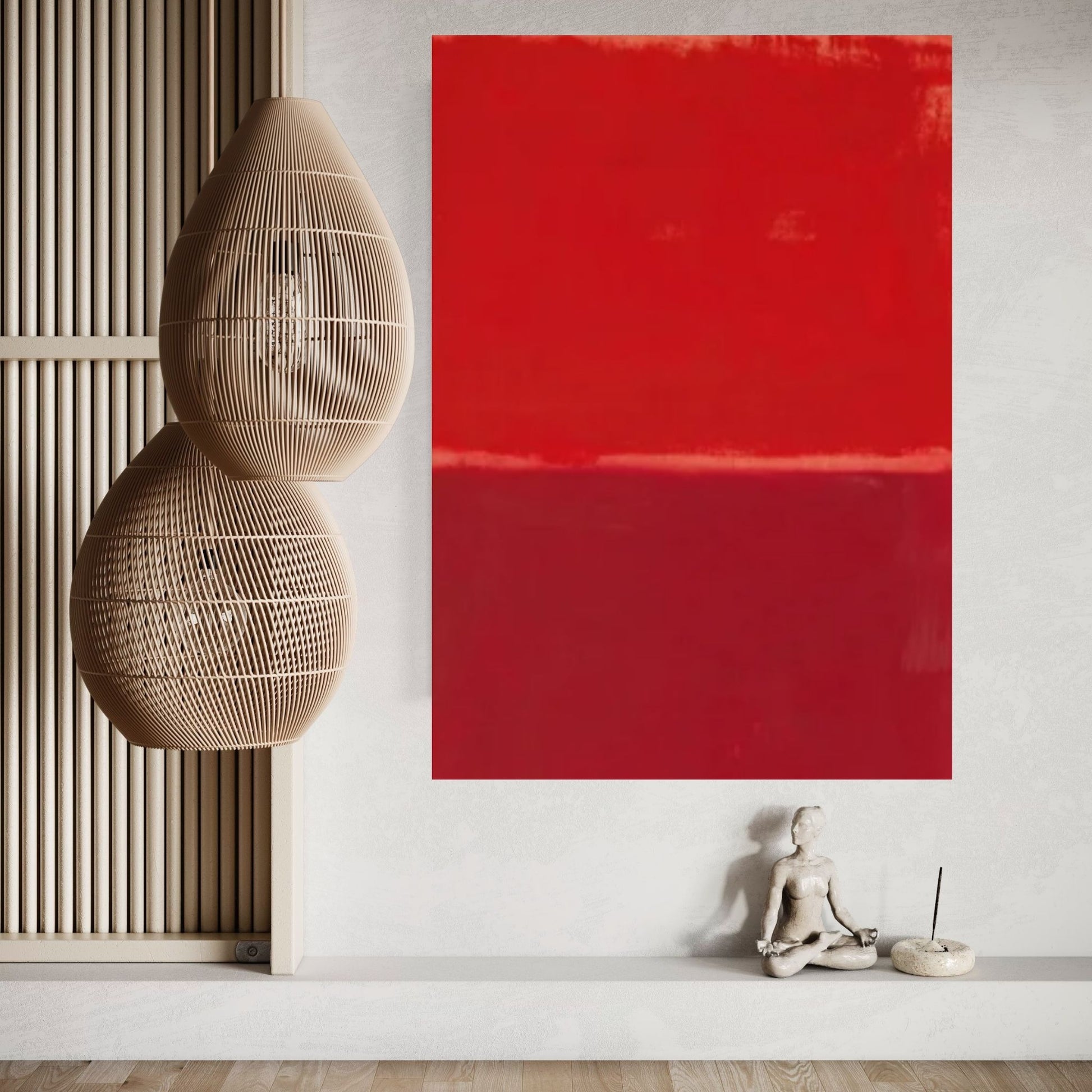 Mark Rothko Exhibition Canvas Wall Art Poster, Minimalist Decor, Red Exhibition - Y Canvas