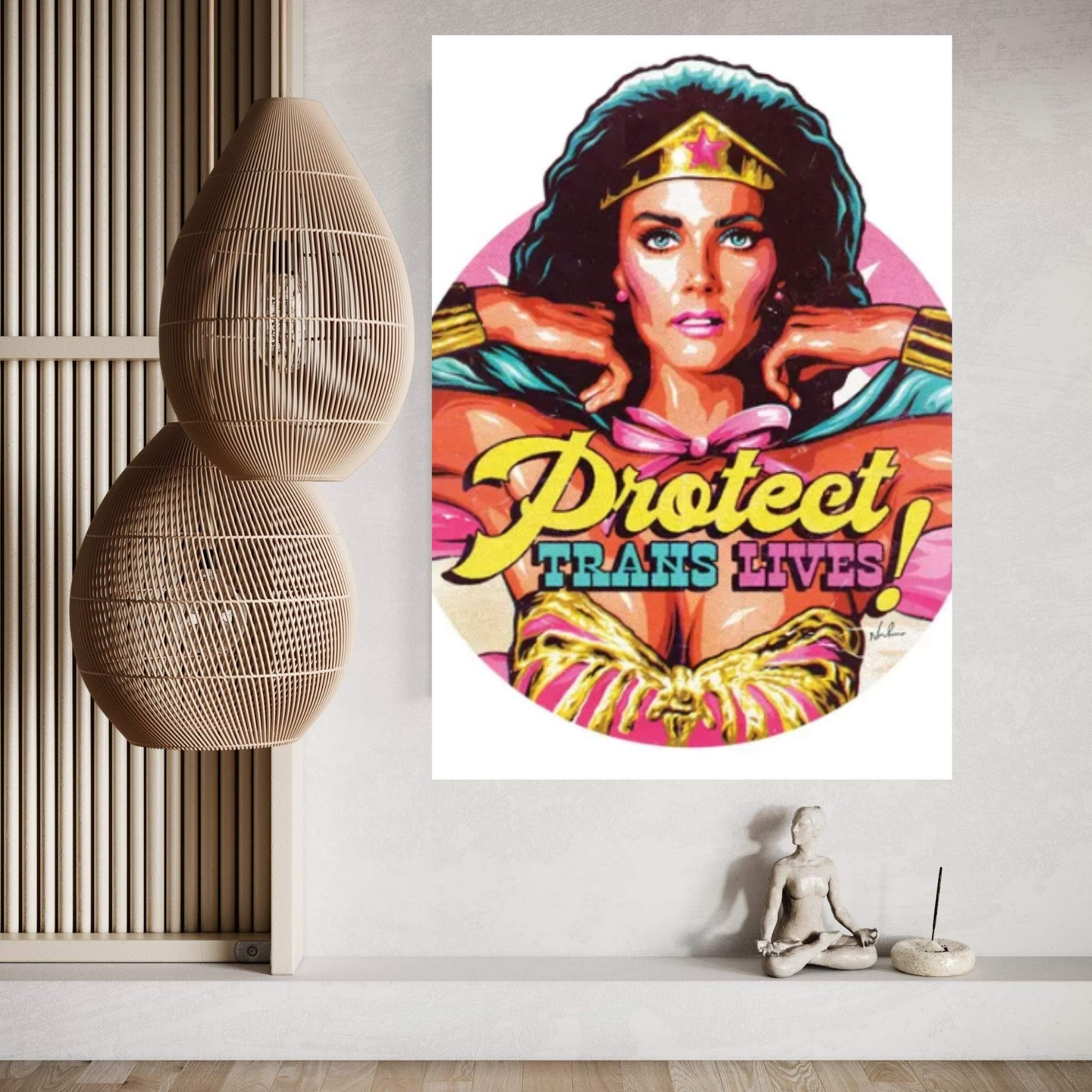 Protect Trans Lives Canvas Wall Art - Y Canvas