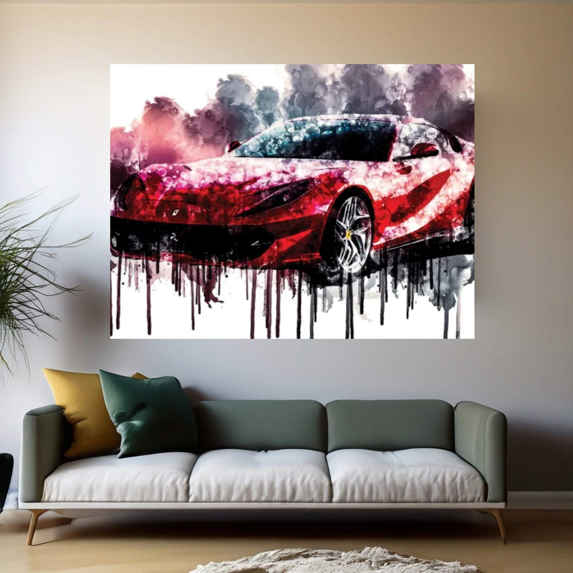 2017 Ferrari 812 Superfast Canvas Wall Art - Y Canvas