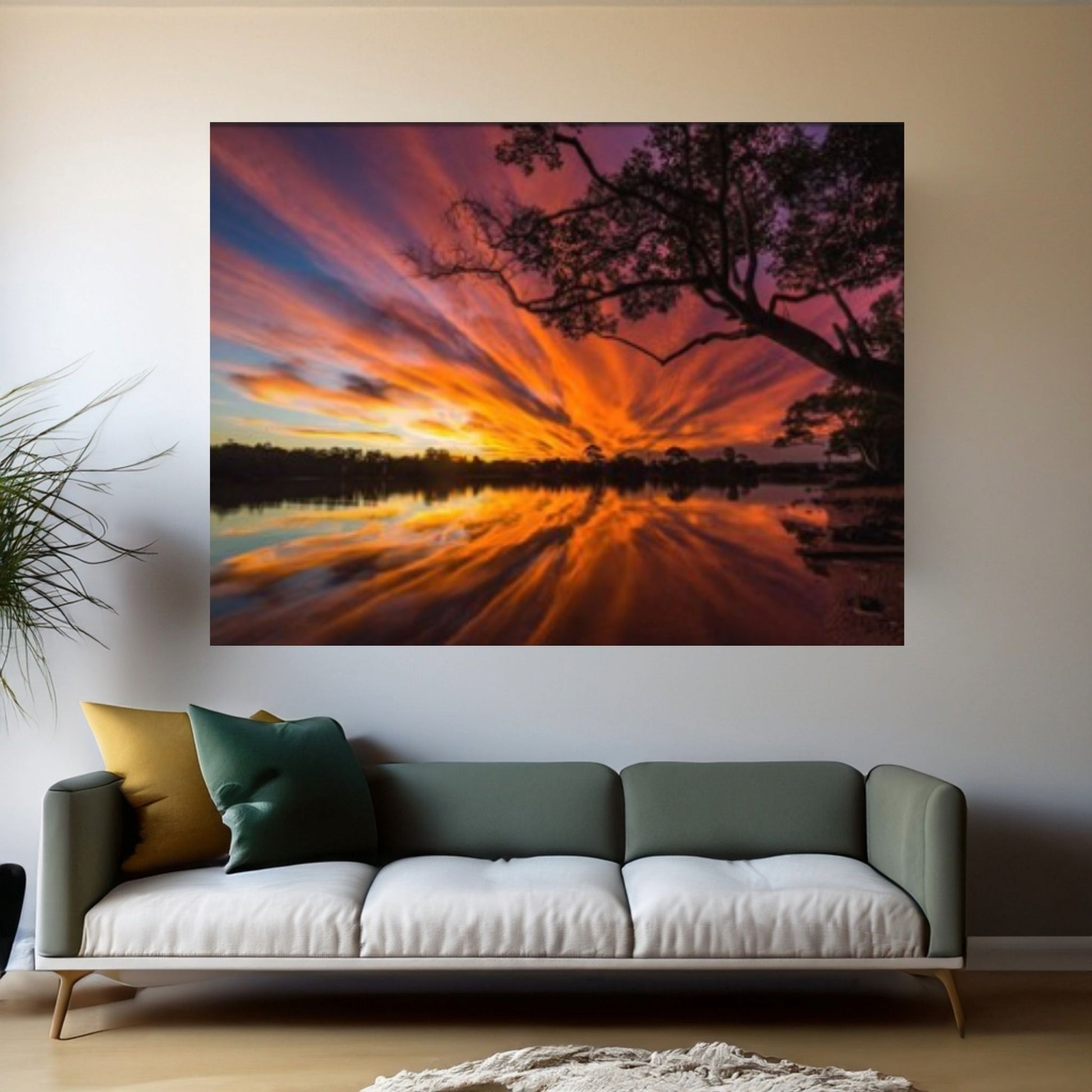 Sunset on the Beach Print on Canvas - Y Canvas