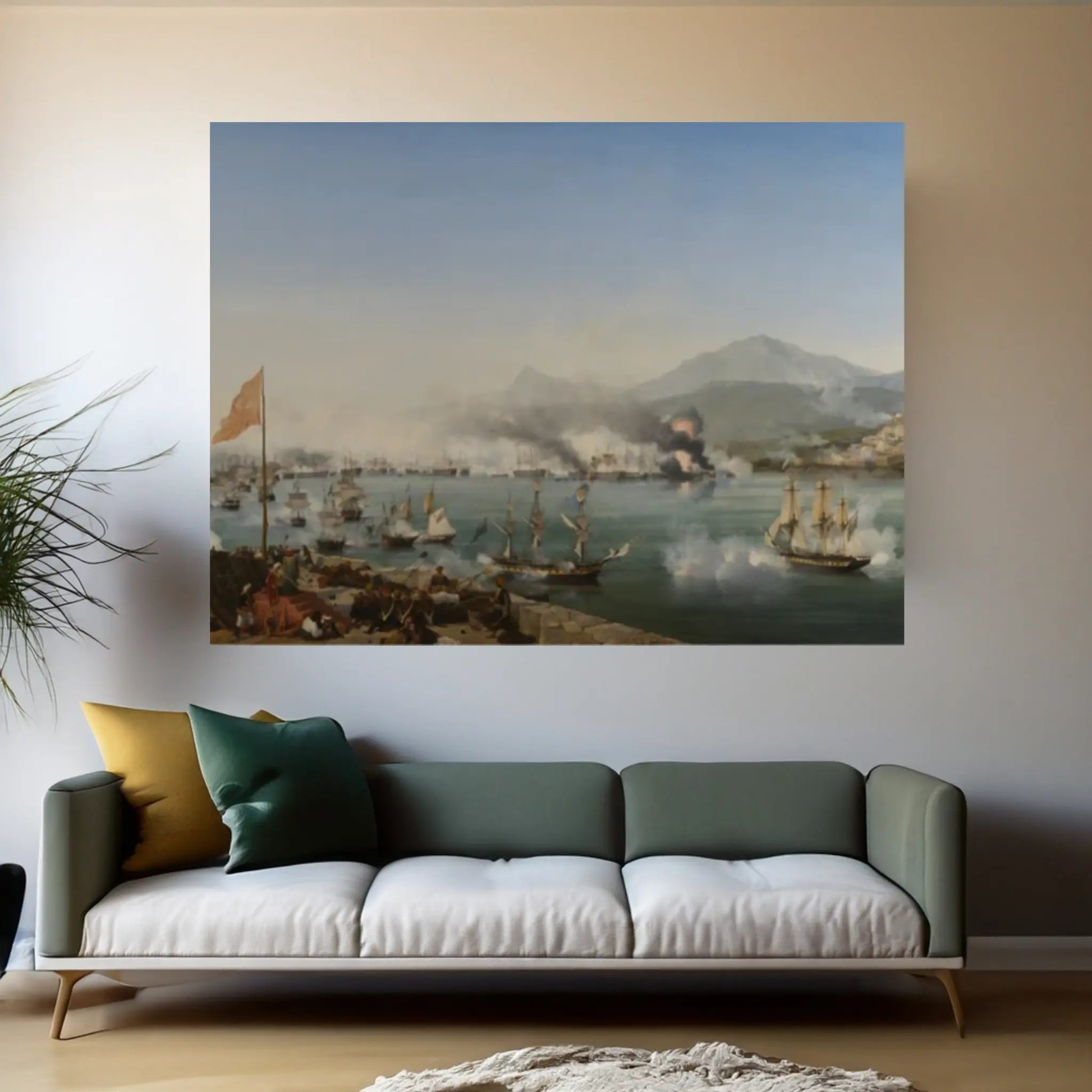 Ivan Aivazovsky - Siege Canvas WAll Art Home Decor - Y Canvas