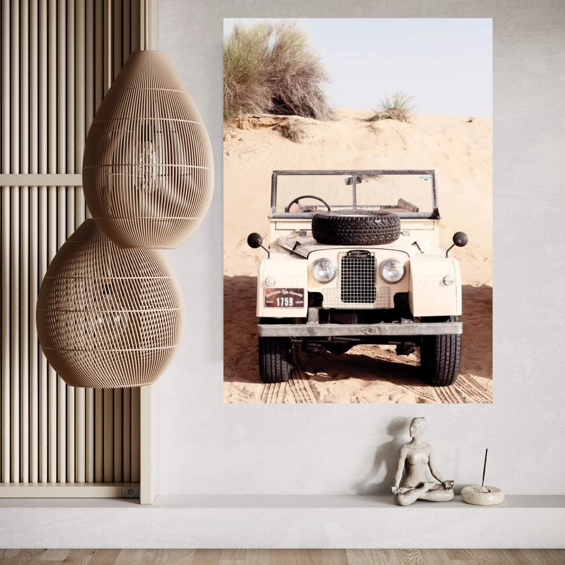 Dubai UAE - Land Rover Desert Canvas Wall Art - Y Canvas