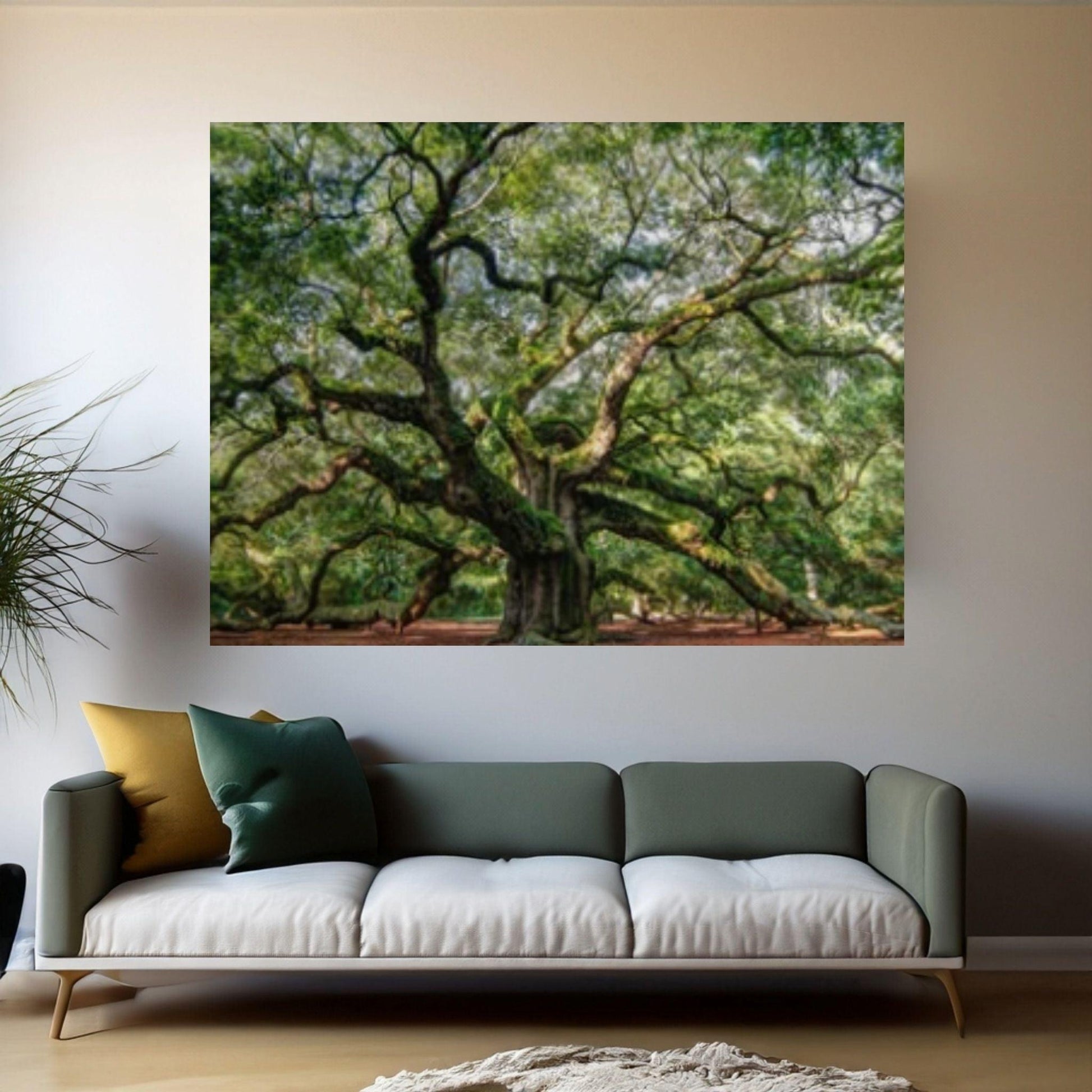 Large Angel Oak Tree South Carolina Canvas Wall Art, Canvas Wall Se Print on Canvas Wall Art - Y Canvas