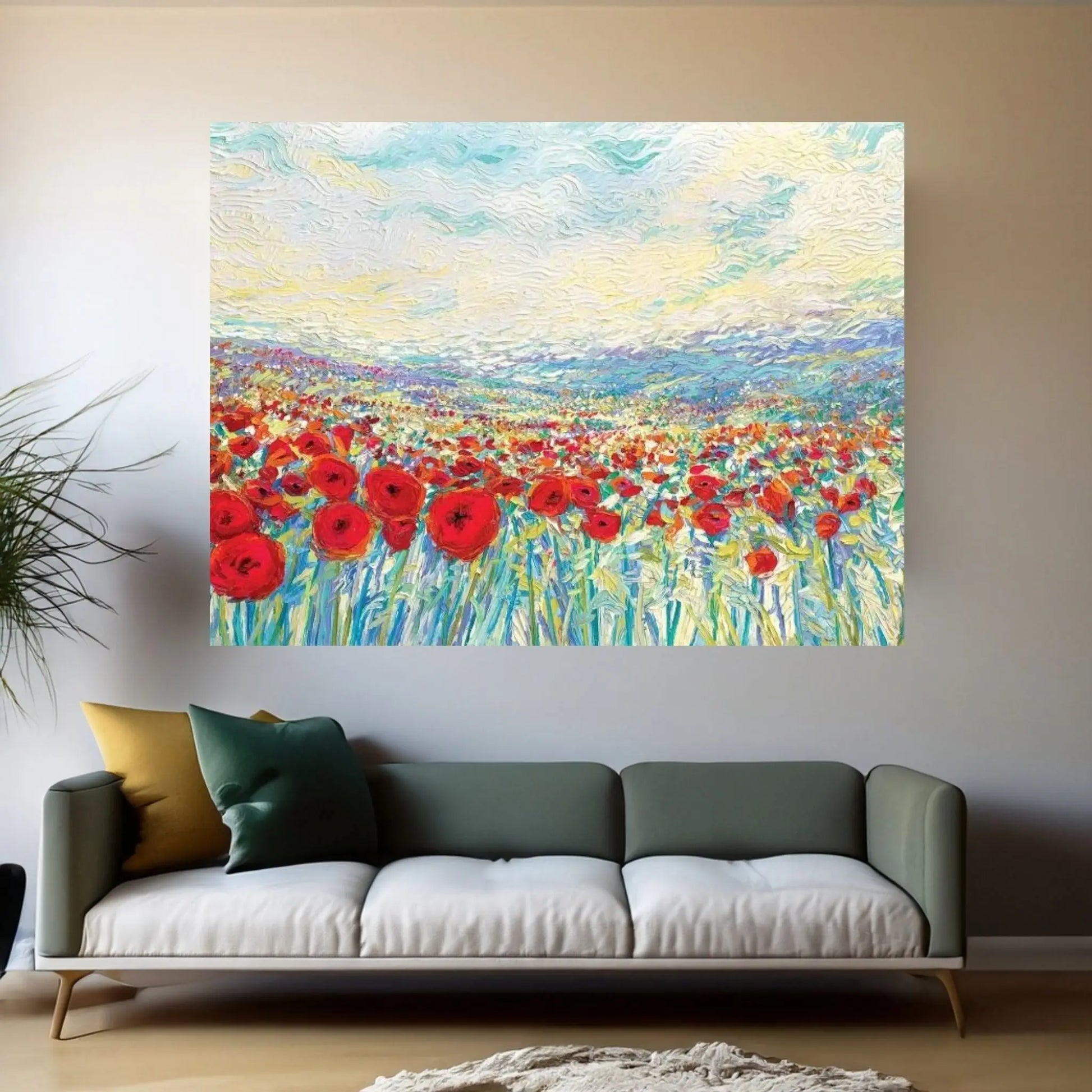 Poppies Of Oz Canvas Wall Art - Y Canvas