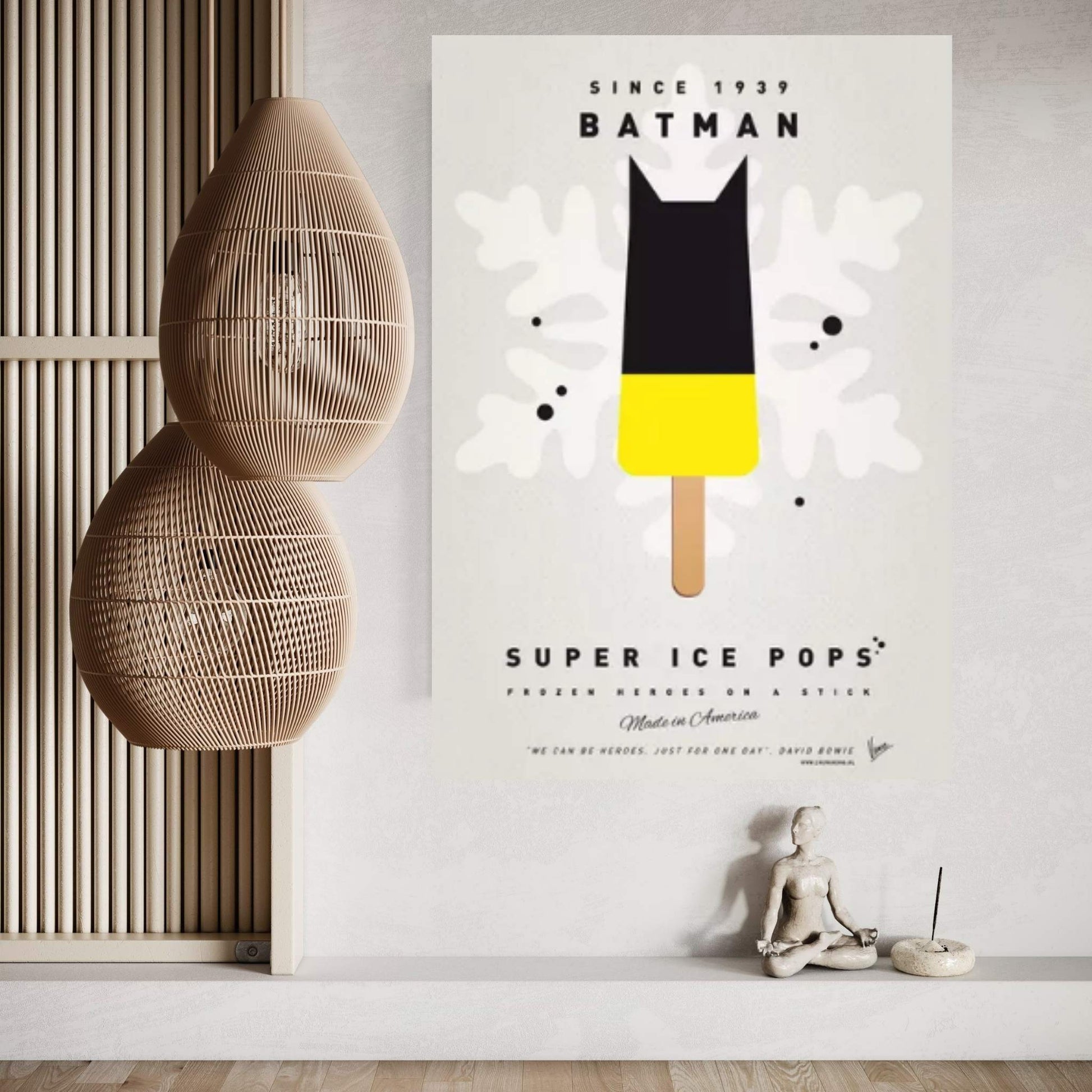 Superhero Ice Pop Batman Canvas Wall Art - Y Canvas