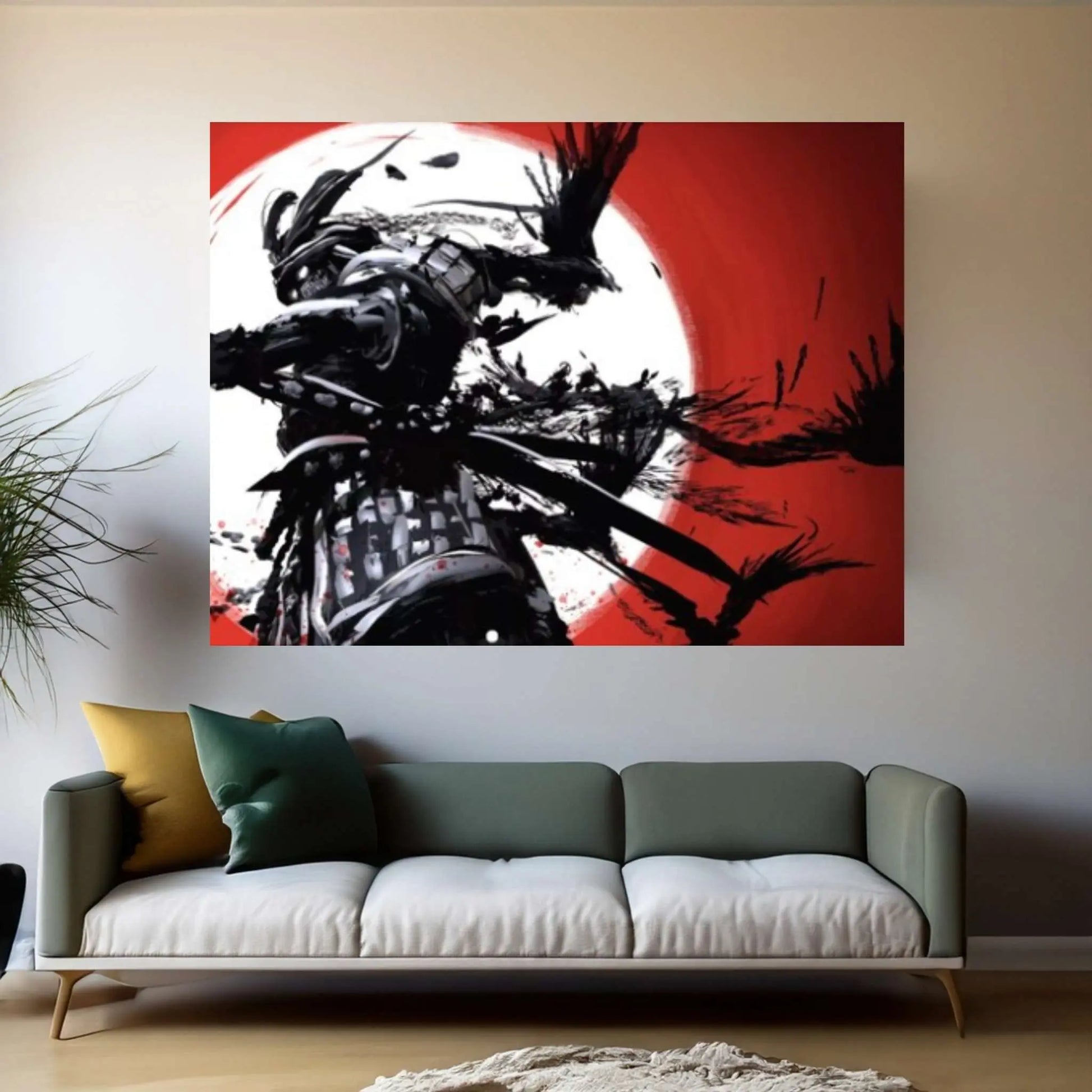 Samurai Warrior Print on Canvas - Y Canvas