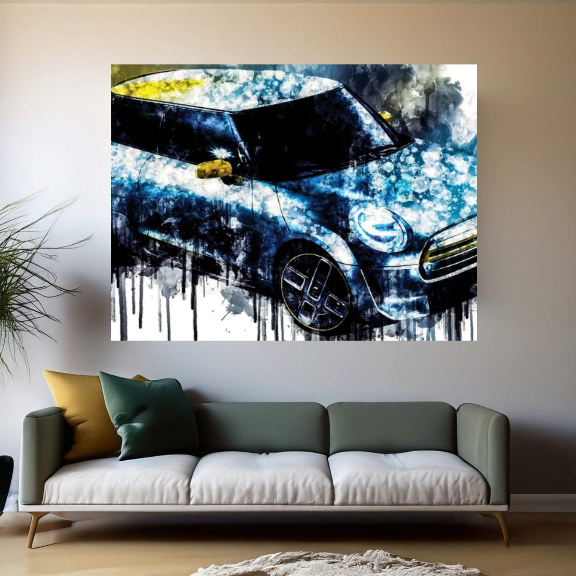 2017 Mini Electric Concept Vehicle CCXXVII Canvas Wall Art - Y Canvas