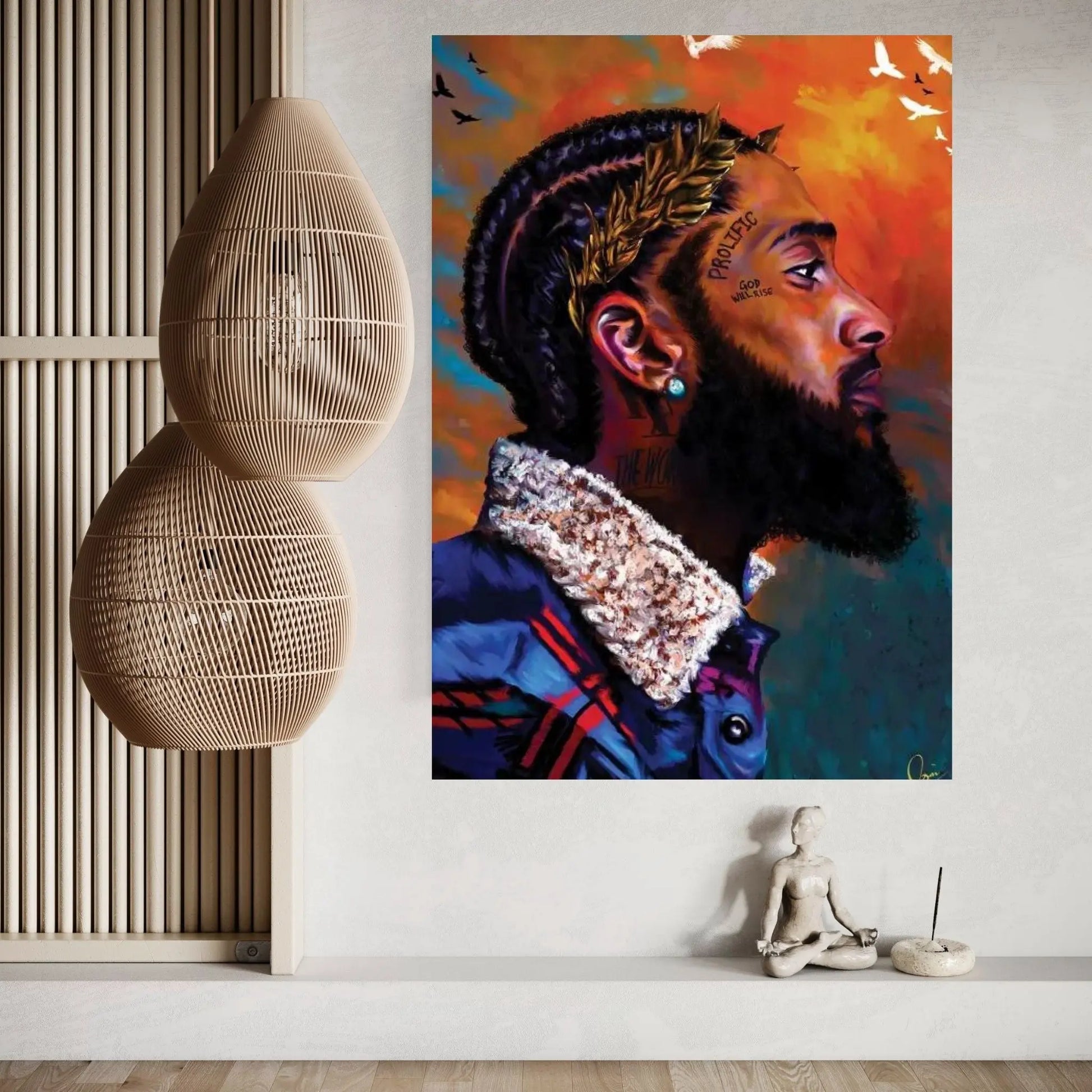 Nipsey Hussle Canvas Wall Art - Y Canvas